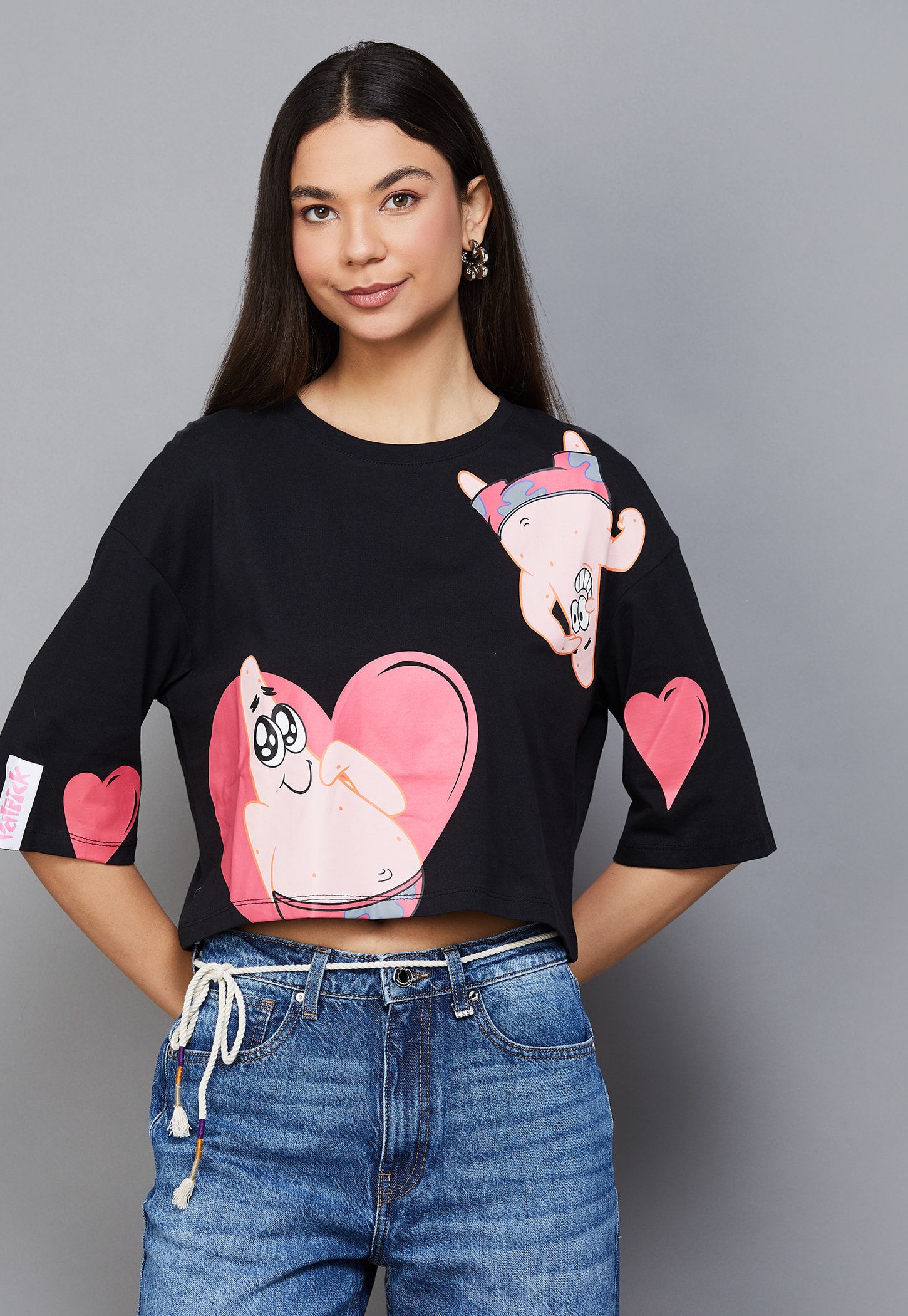 ONLY SpongeBob Print Crop T-shirt-picture-29