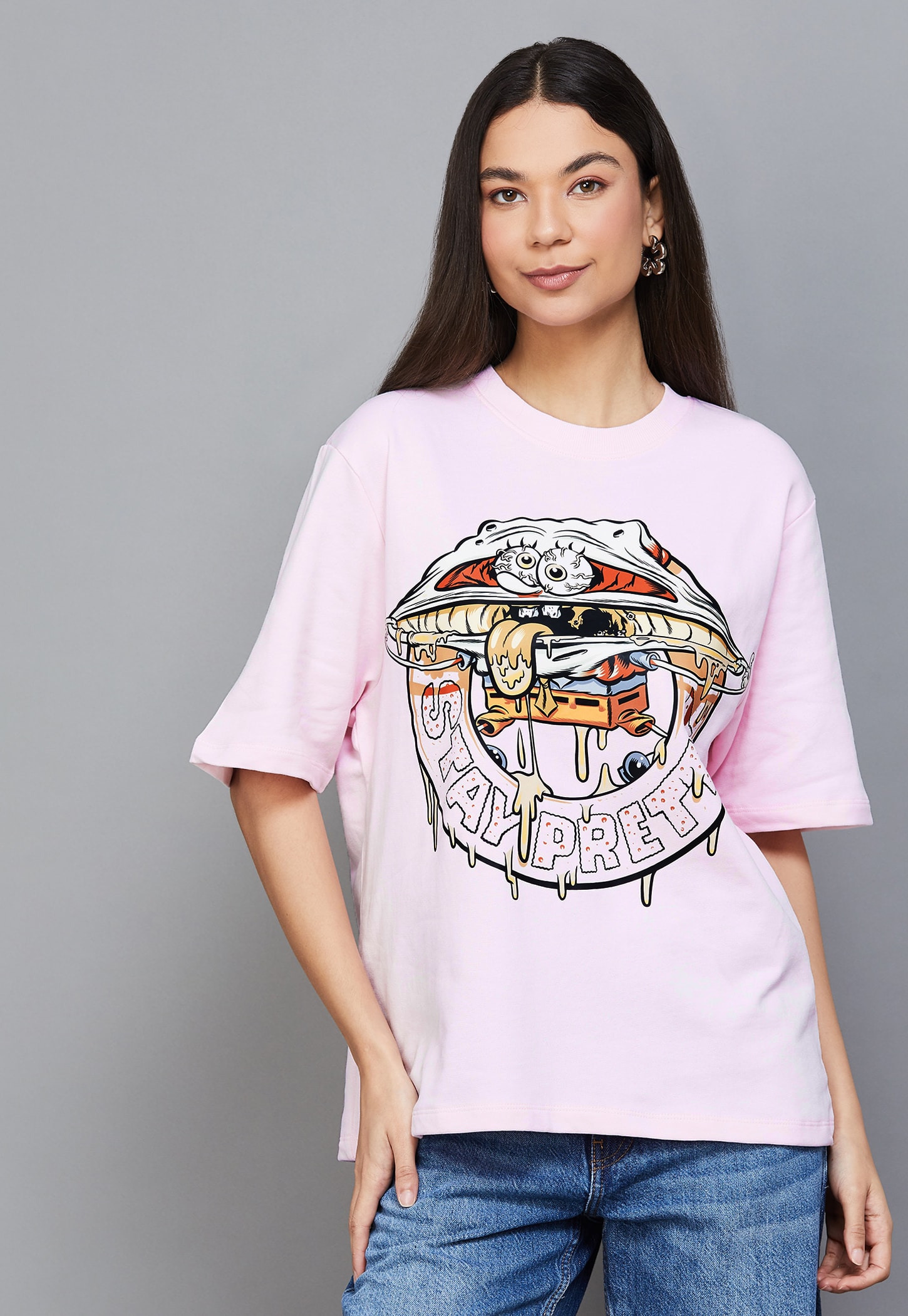 ONLY SpongeBob Print Relaxed Fit T-shirt-picture-13