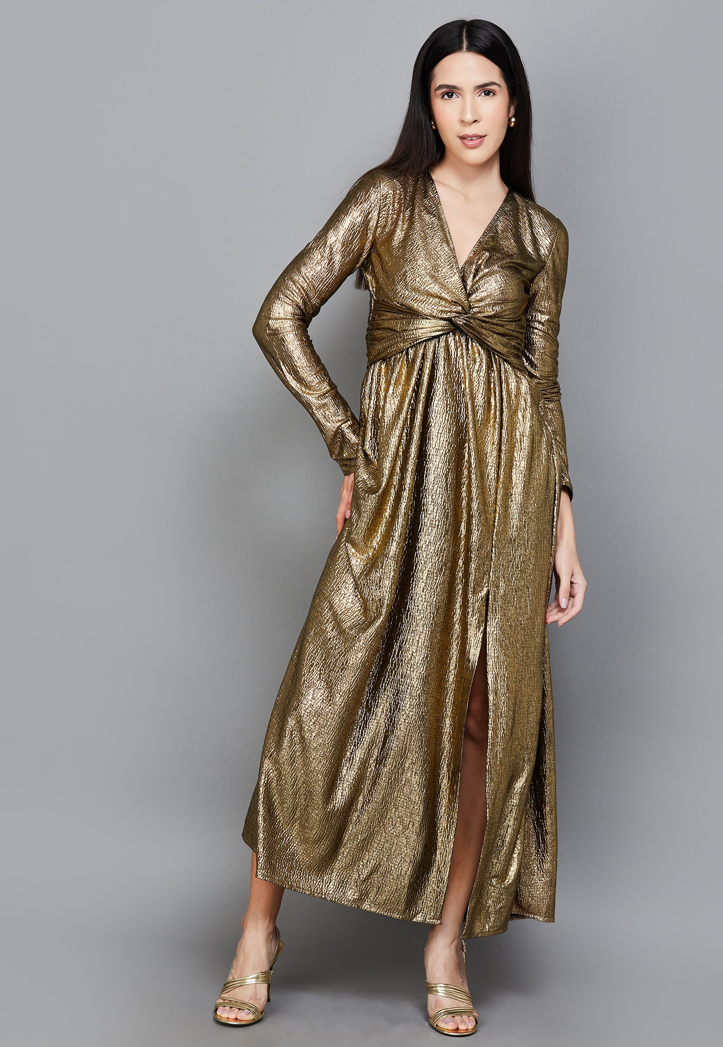 VERO MODA Shimmer Maxi Dress-image-41
