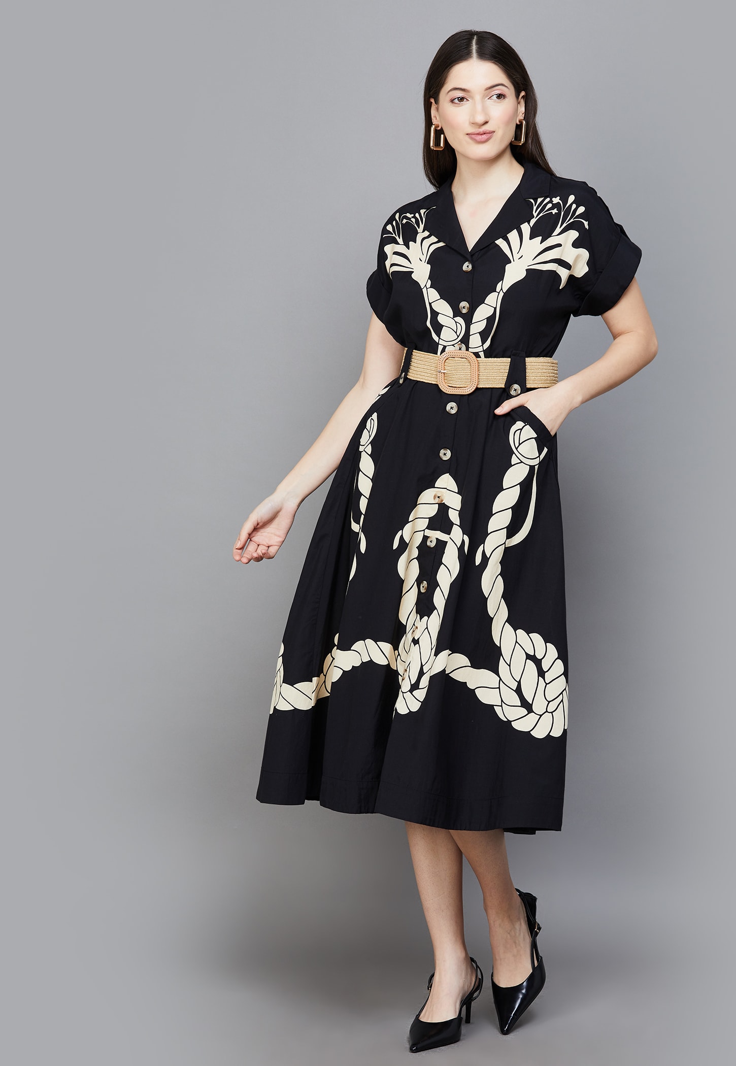 VERO MODA Printed Shirt Dress with Belt-picture-20