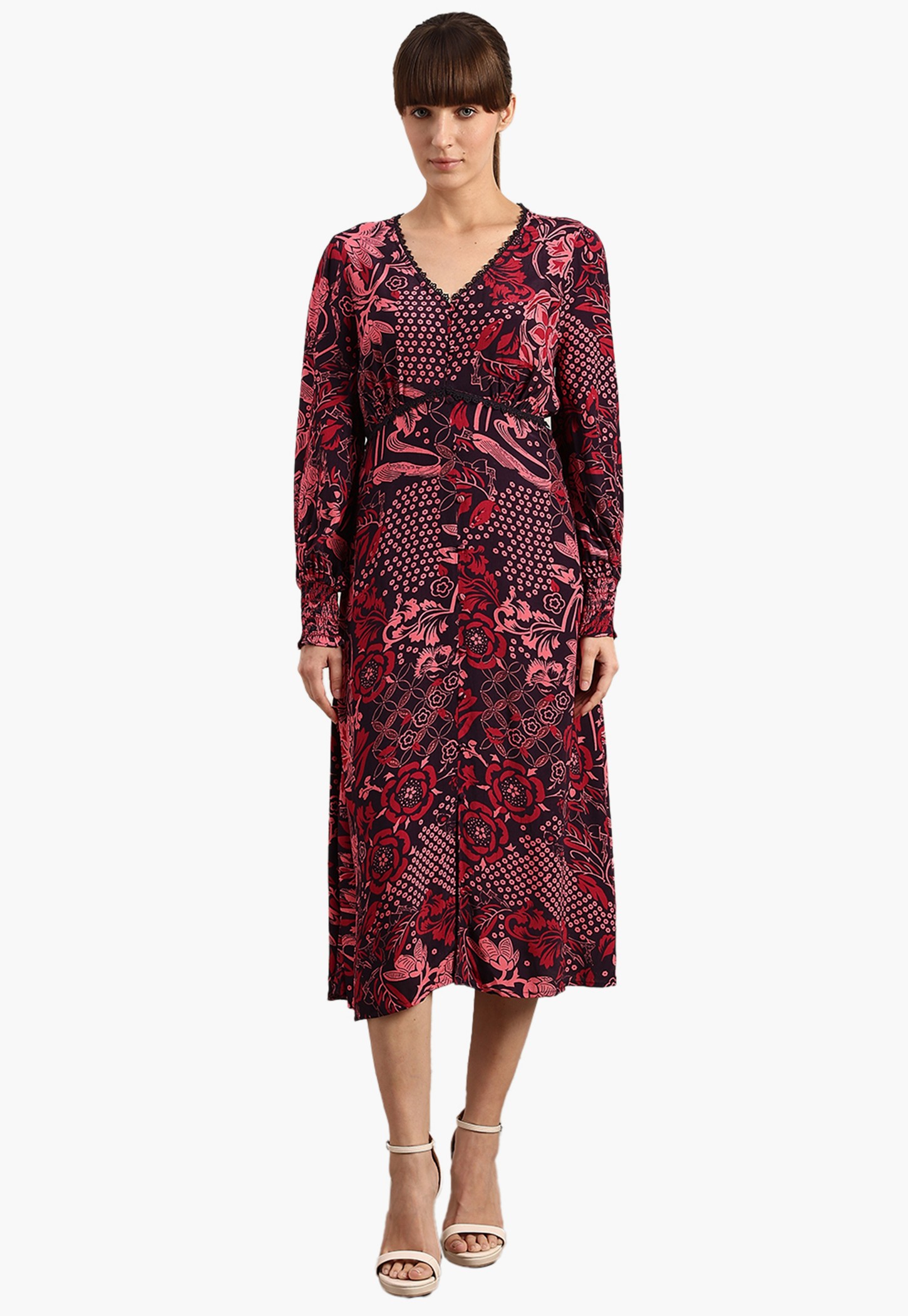 VERO MODA Floral Print Midi Dress-picture-40
