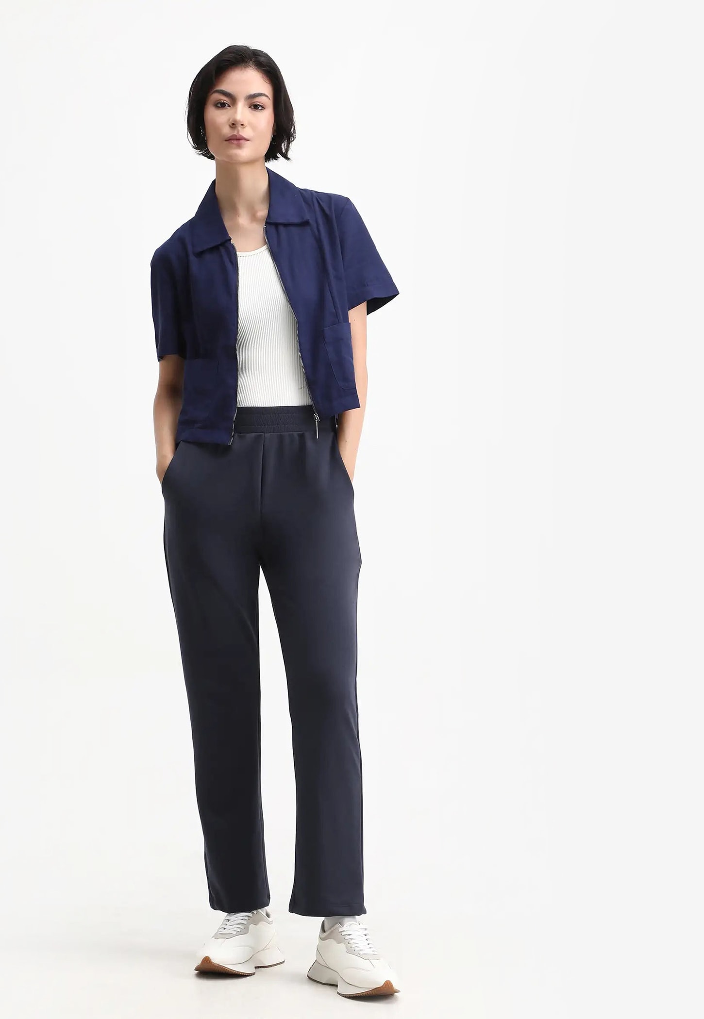 RAREISM Solid Straight Fit Trousers-picture-36