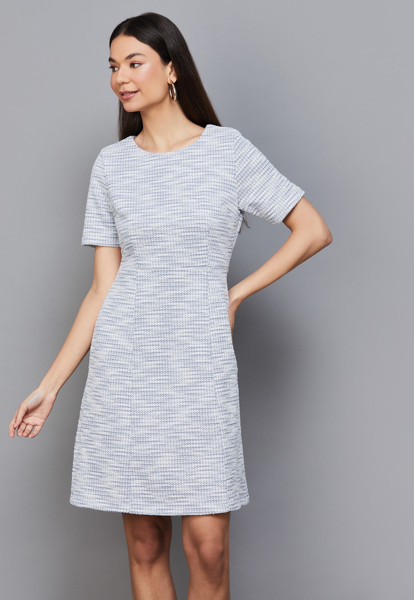 VAN HEUSEN Textured A-Line Dress-picture-13