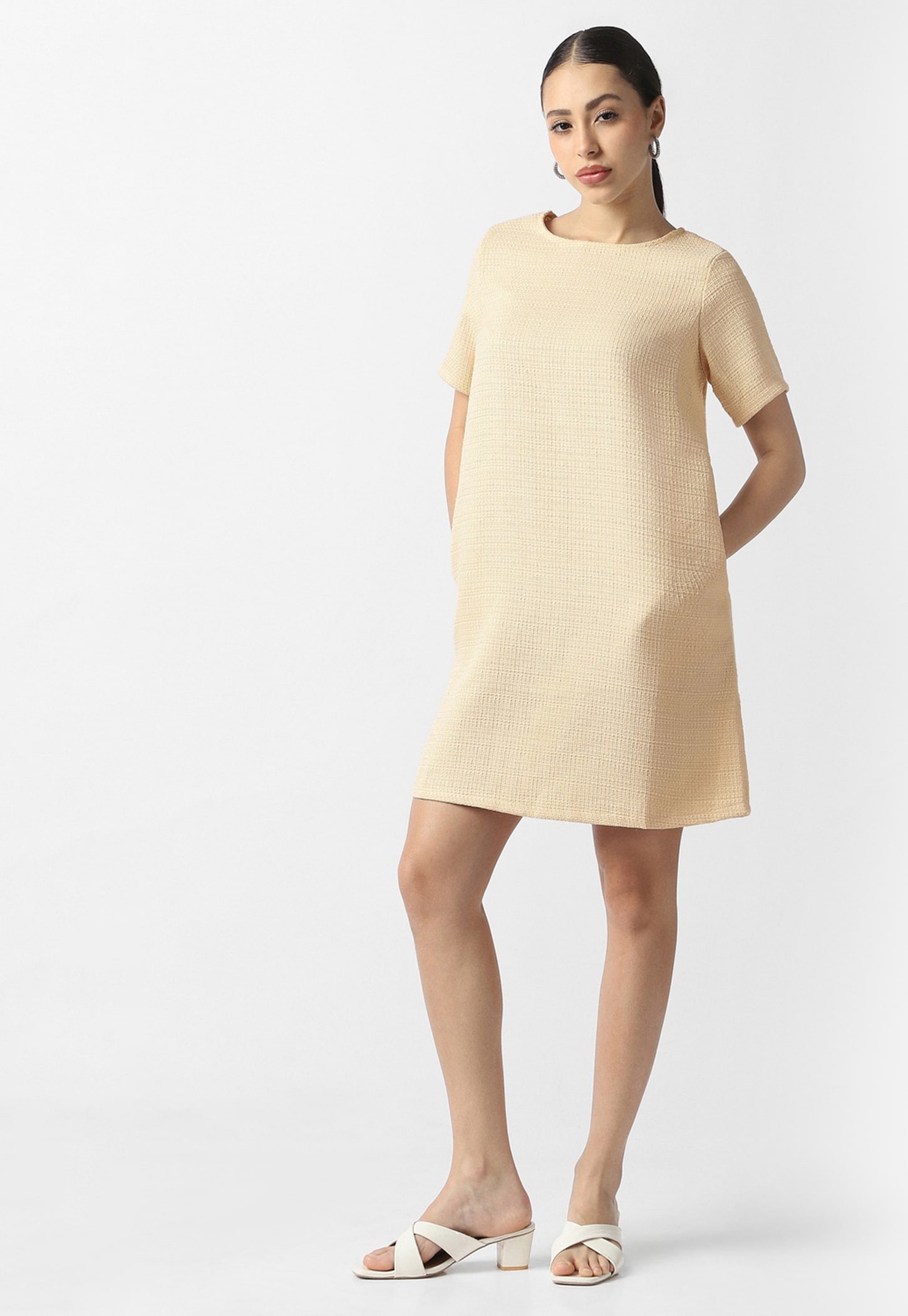 VAN HEUSEN Textured Shift Dress-picture-43