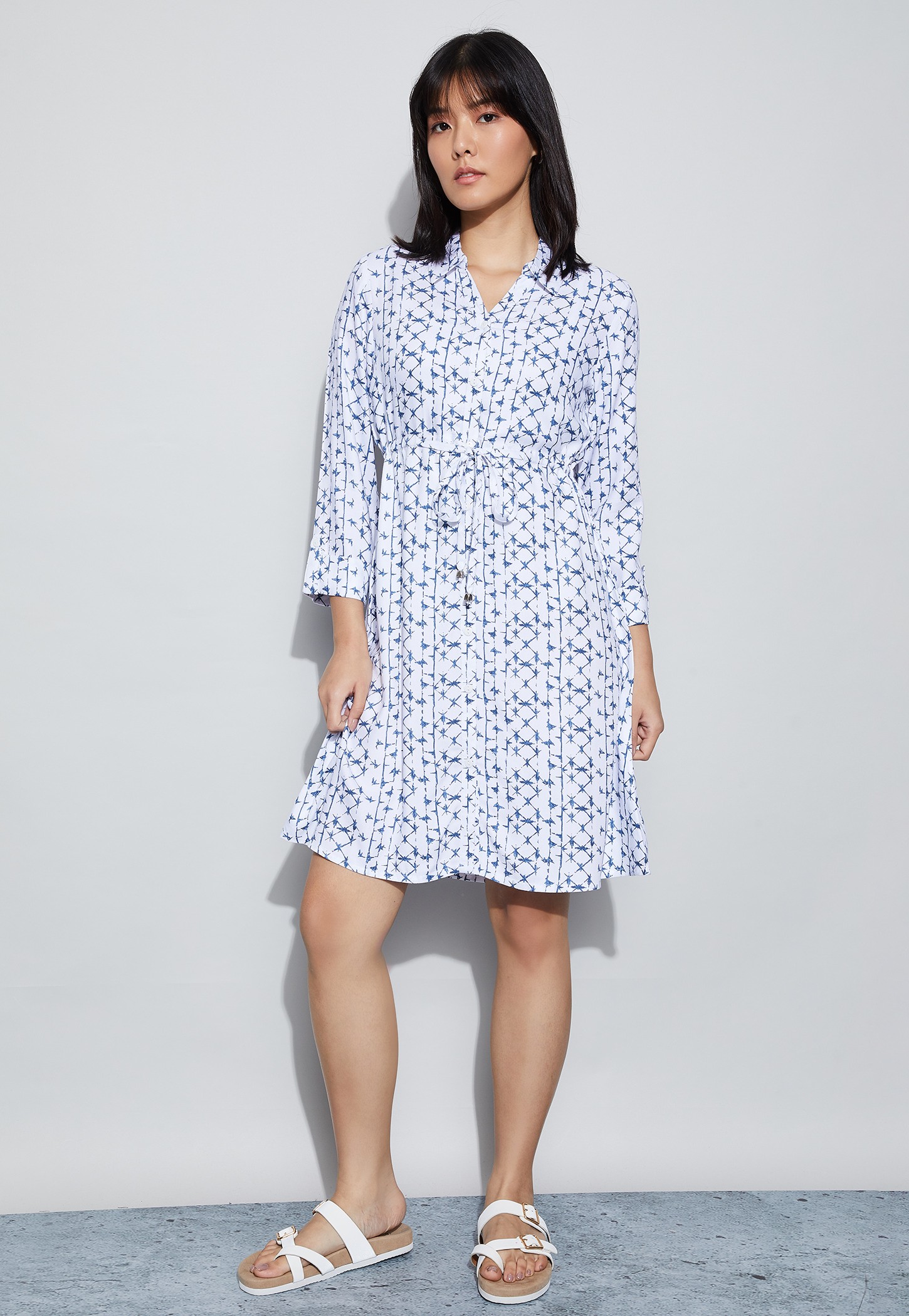 FAME FOREVER Printed Shirt Dress-picture-14