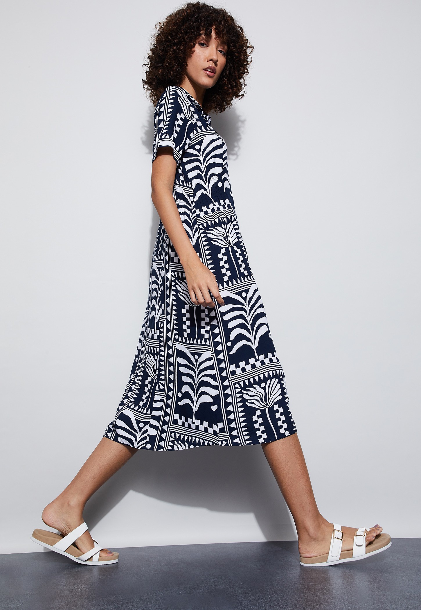 FAME FOREVER Abstract Print Shirt Dress-picture-40