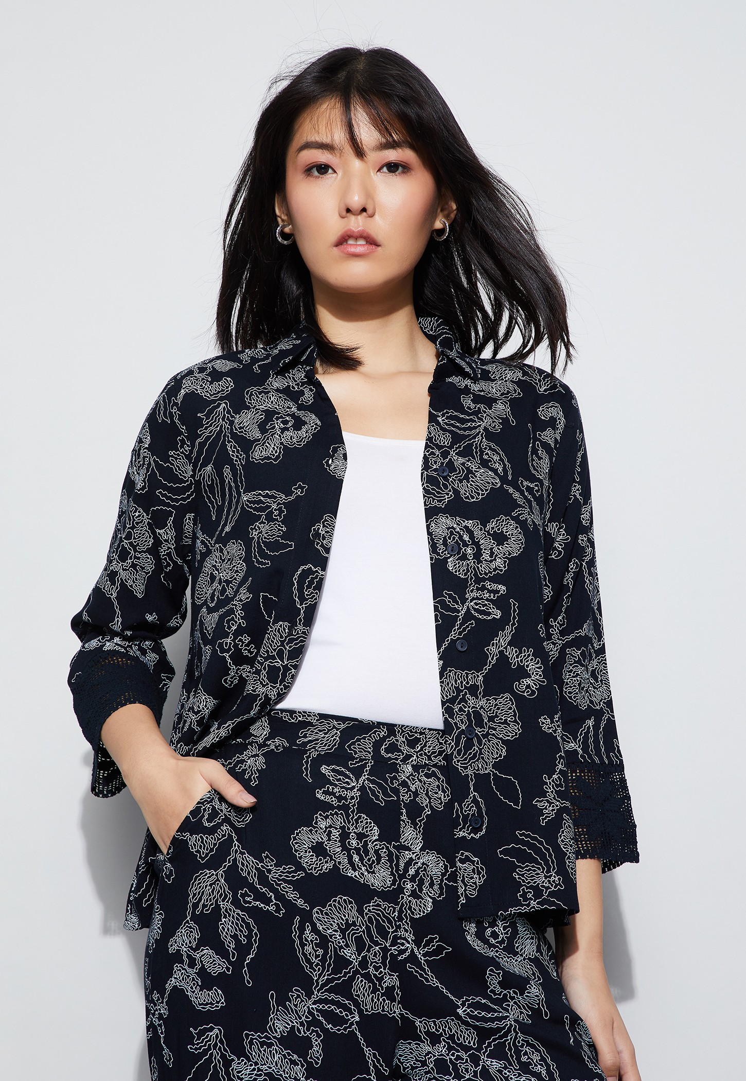 FAME FOREVER Floral Print Shirt-picture-38