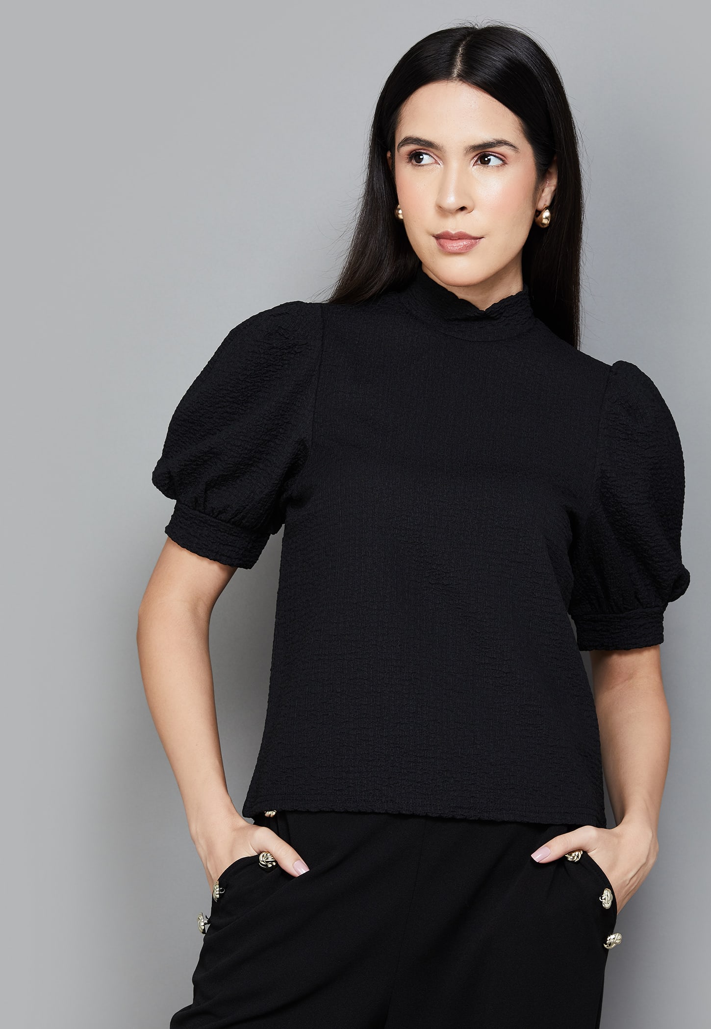 VERO MODA Textured Puffed Sleeve Top-picture-29
