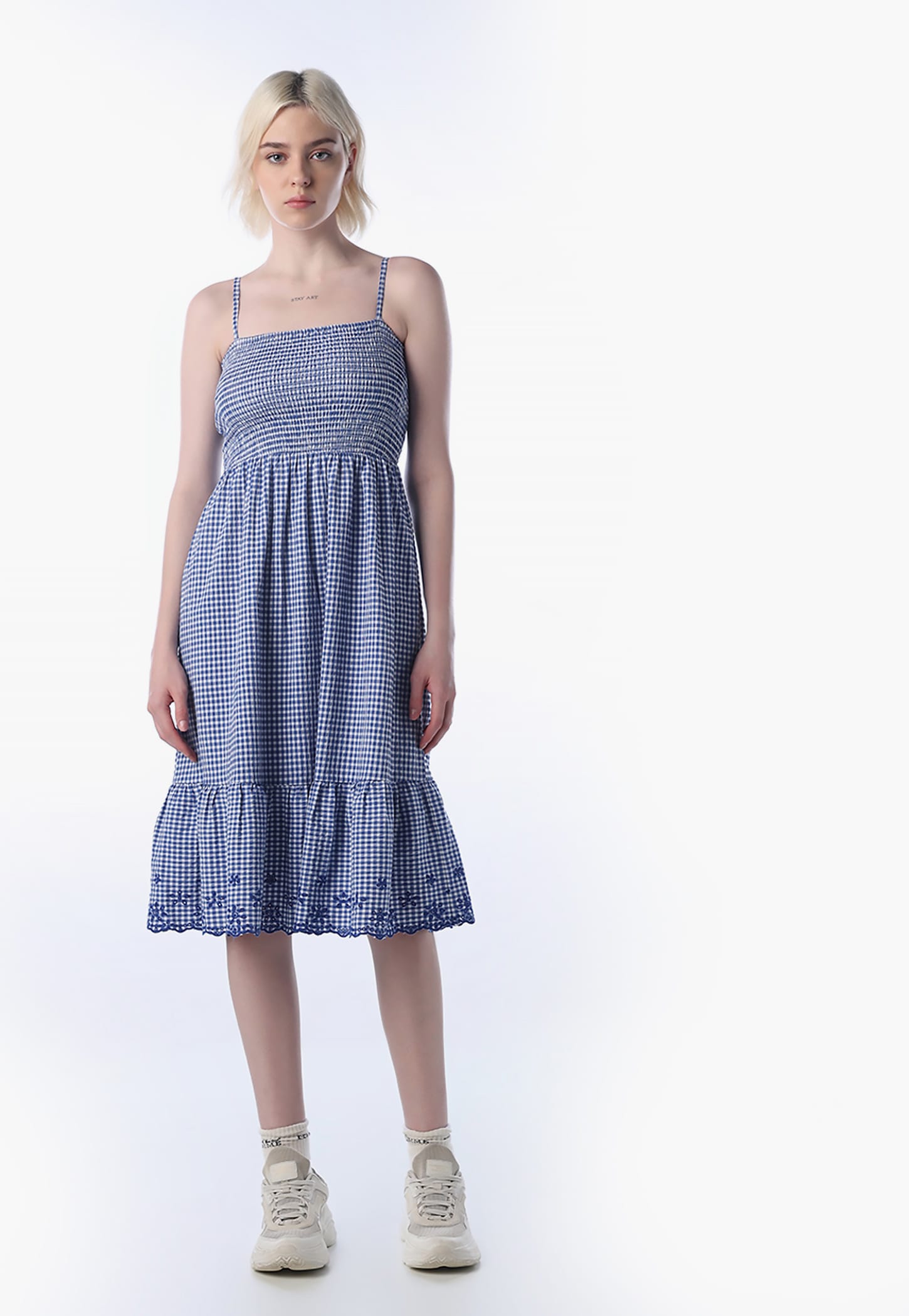ONLY Checked Fit & Flare Dress-picture-40