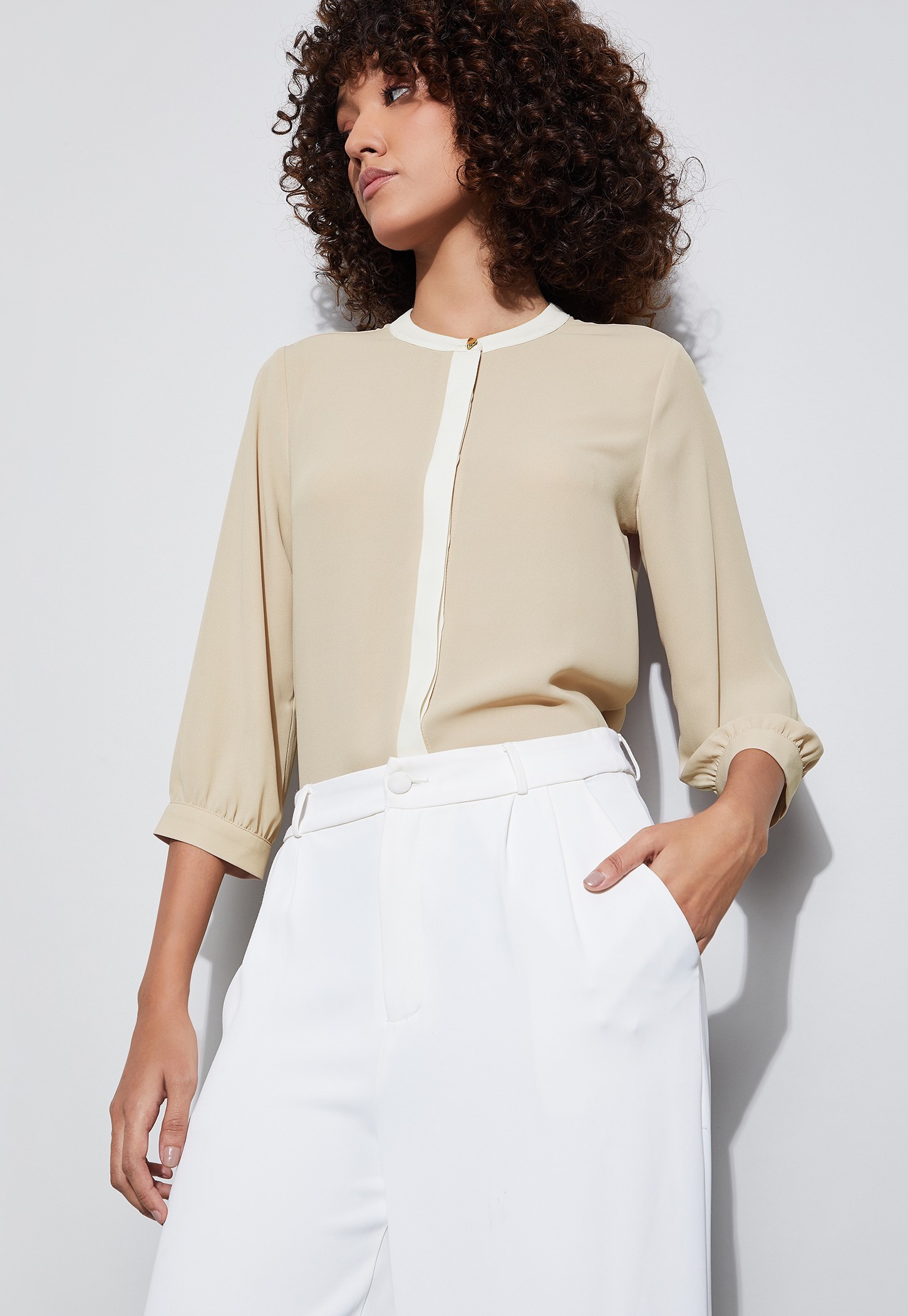 CODE CLASSIC Solid Buttoned Top-picture-24