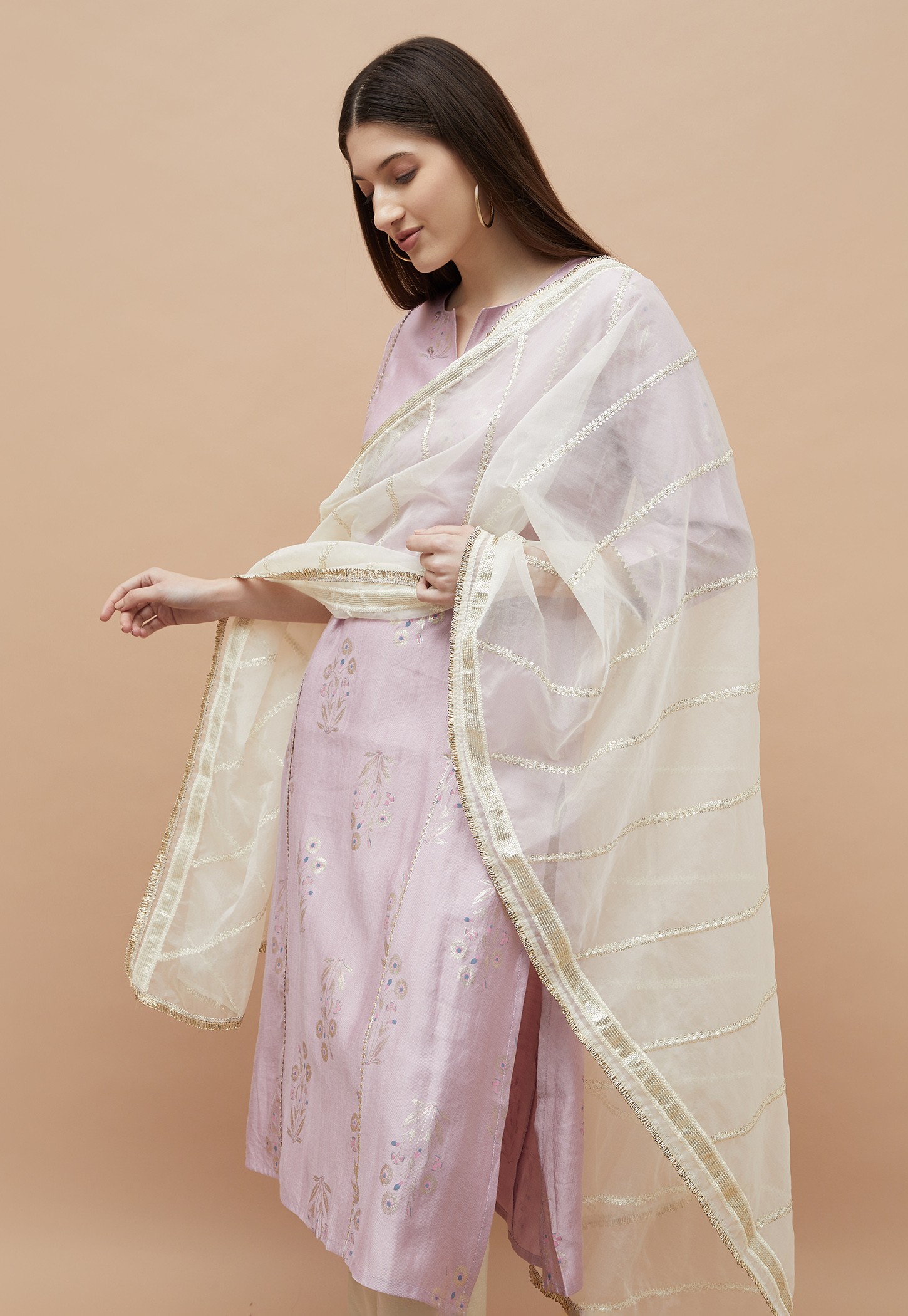 MELANGE Embroidered Dupatta-image-35