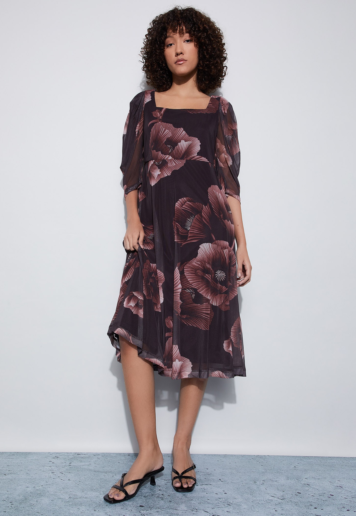 CODE Floral Print Midi Dress-picture-28