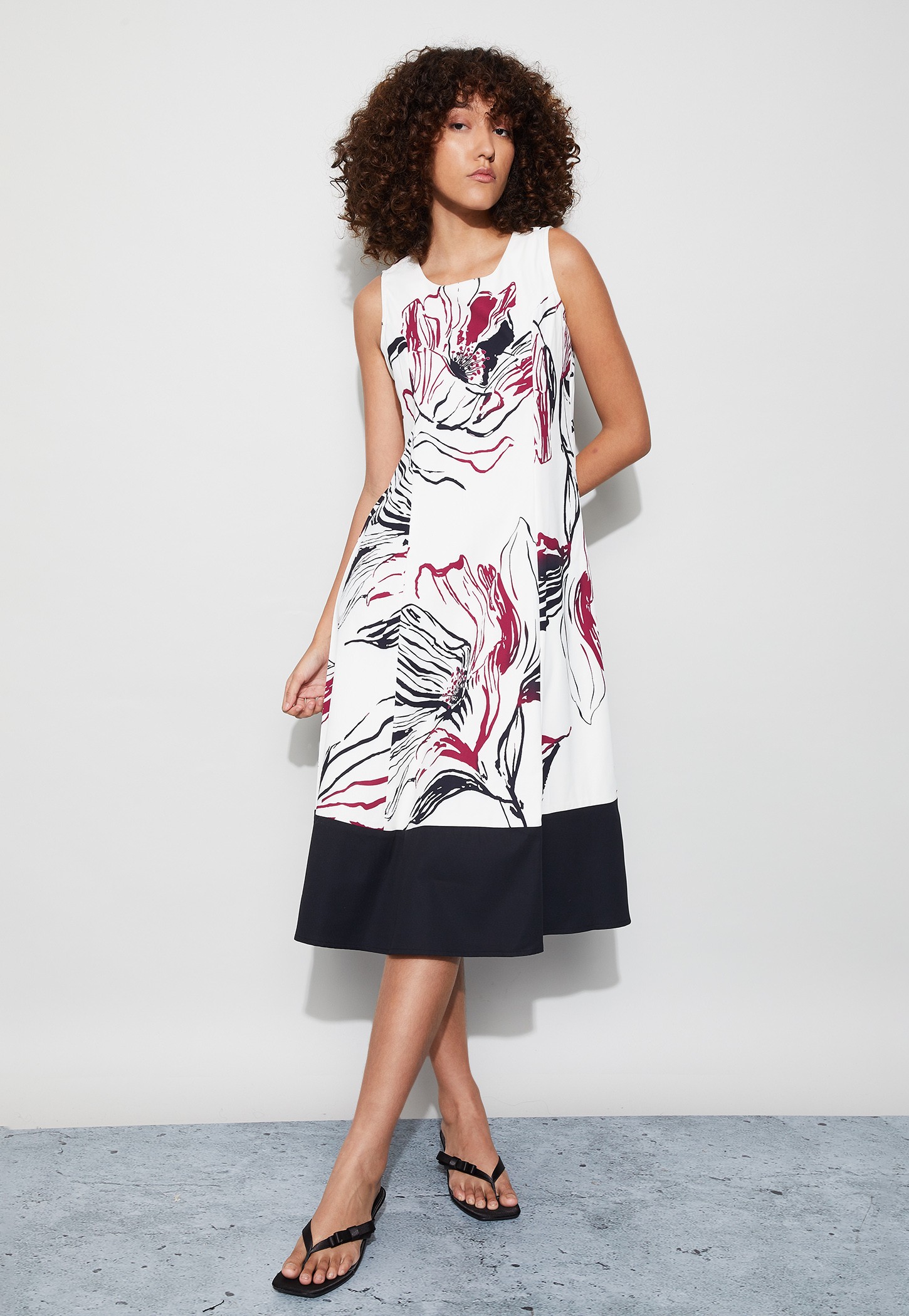 CODE Floral Print A-line Dress-picture-53
