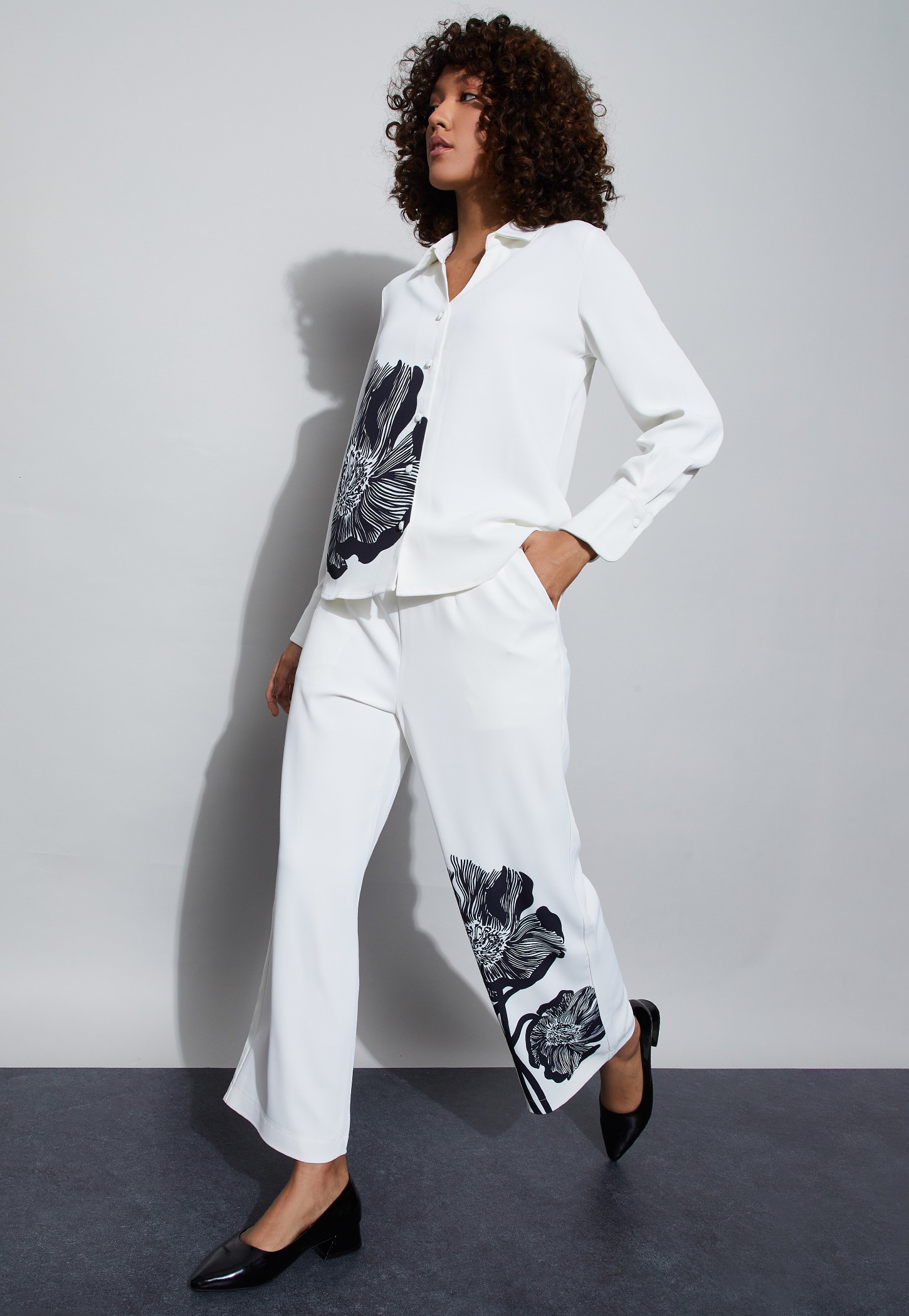 CODE Floral Print Trousers-picture-56