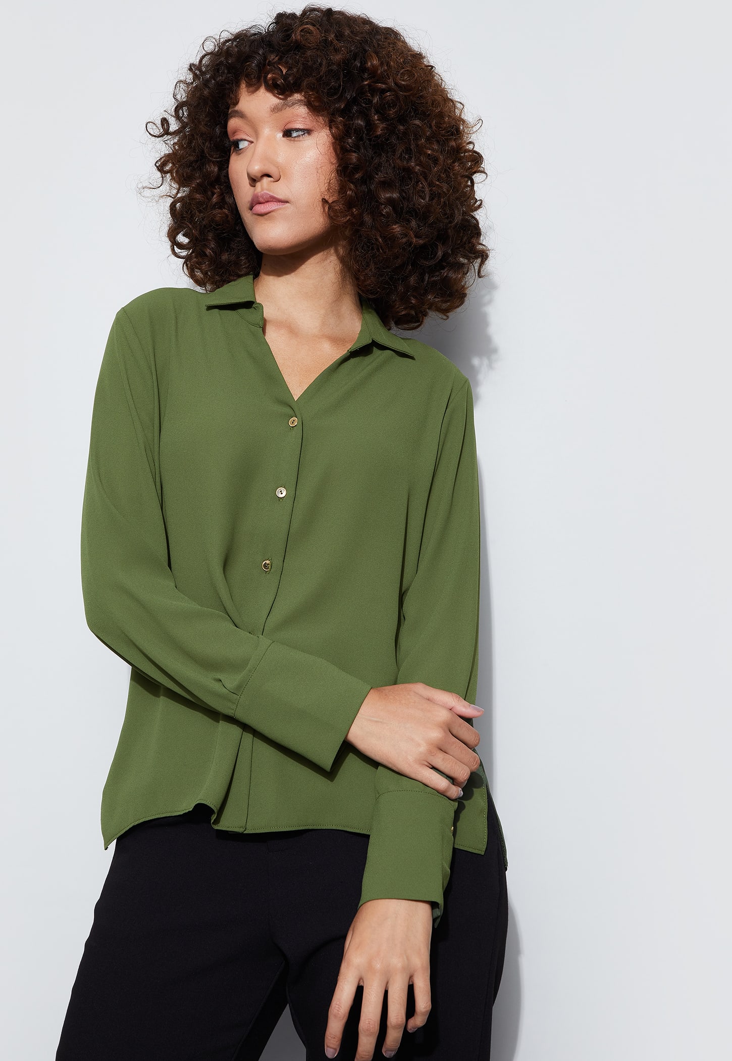 CODE Solid Full Sleeve Shirt-image-10