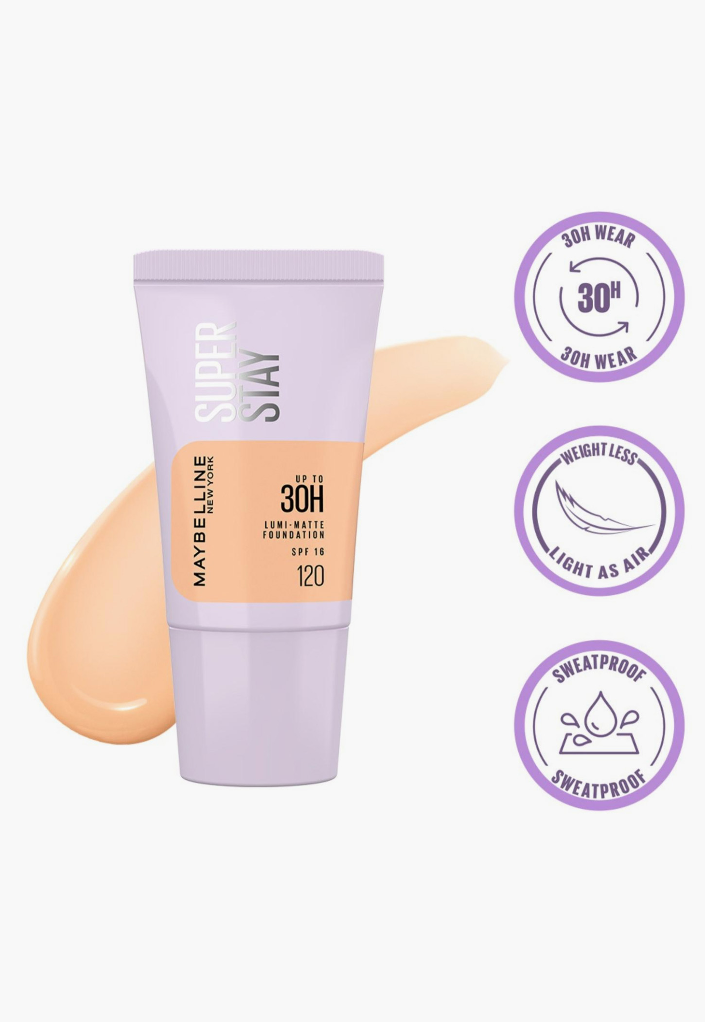MAYBELLINE NEW YORK Super Stay Lumi Matte Liquid Foundation - 120 - 18ml-picture-26