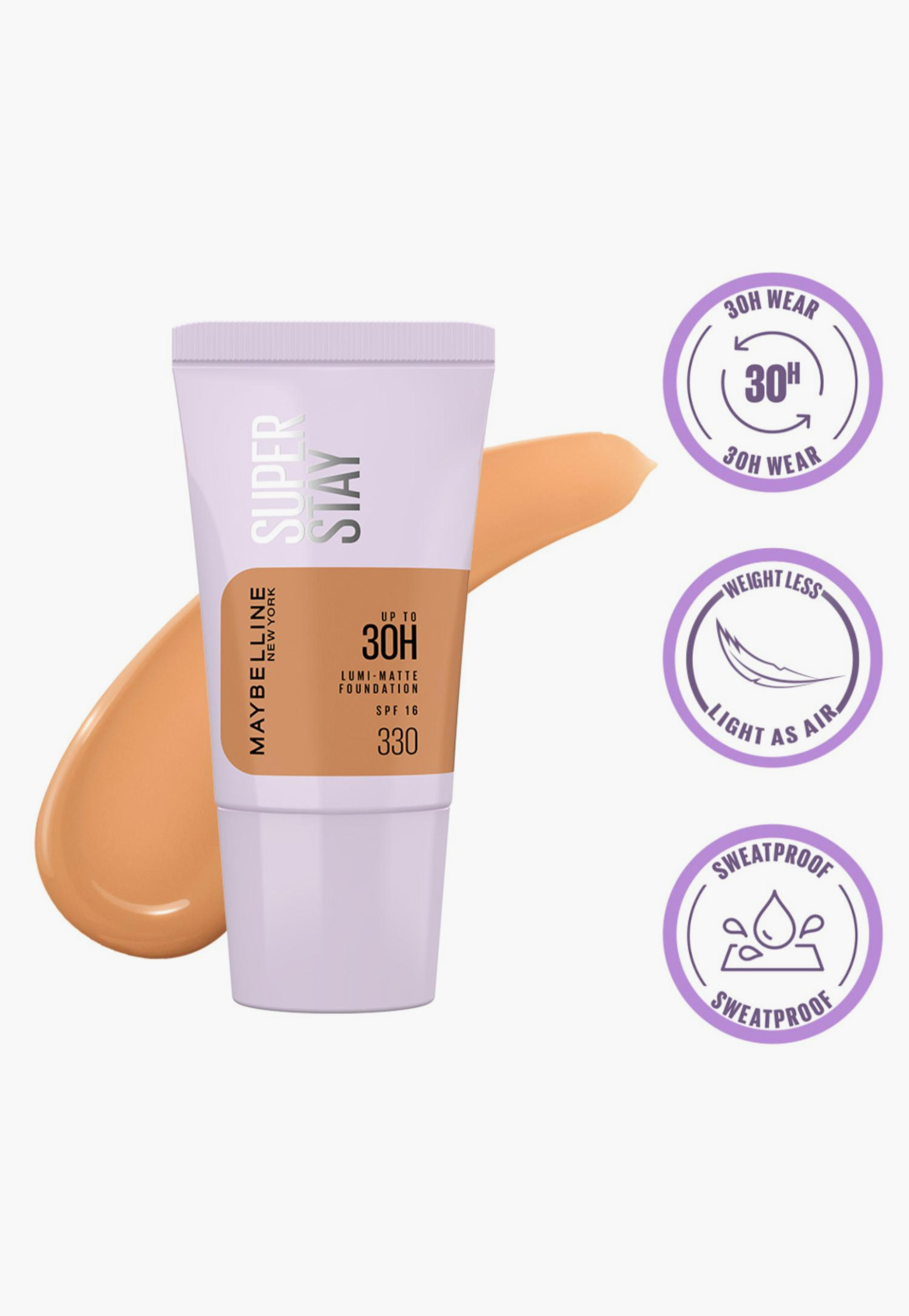 MAYBELLINE NEW YORK Super Stay Lumi Matte Liquid Foundation - 330 - 18ml-picture-22