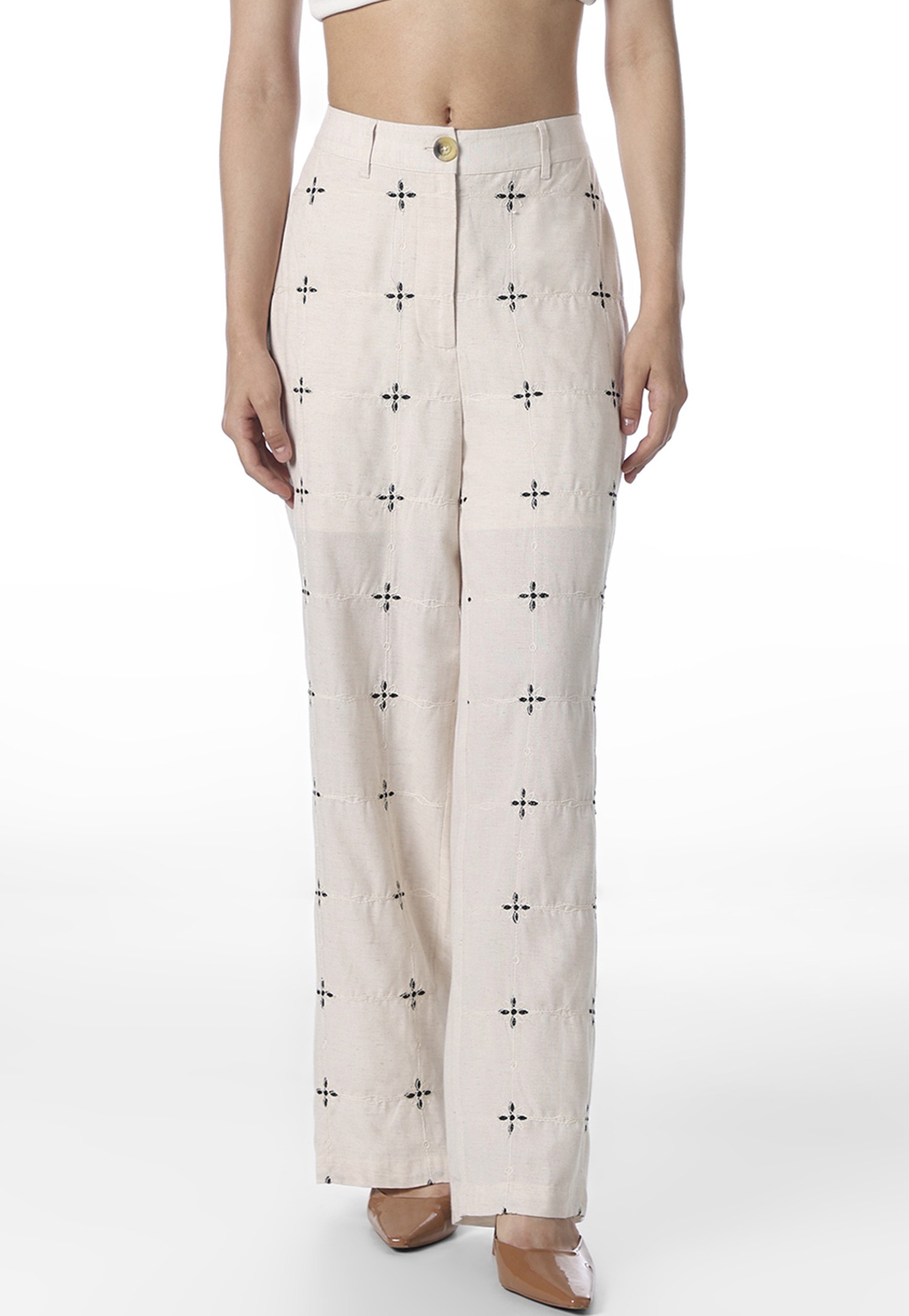 ONLY Embroidered Straight Fit Trousers-picture-29