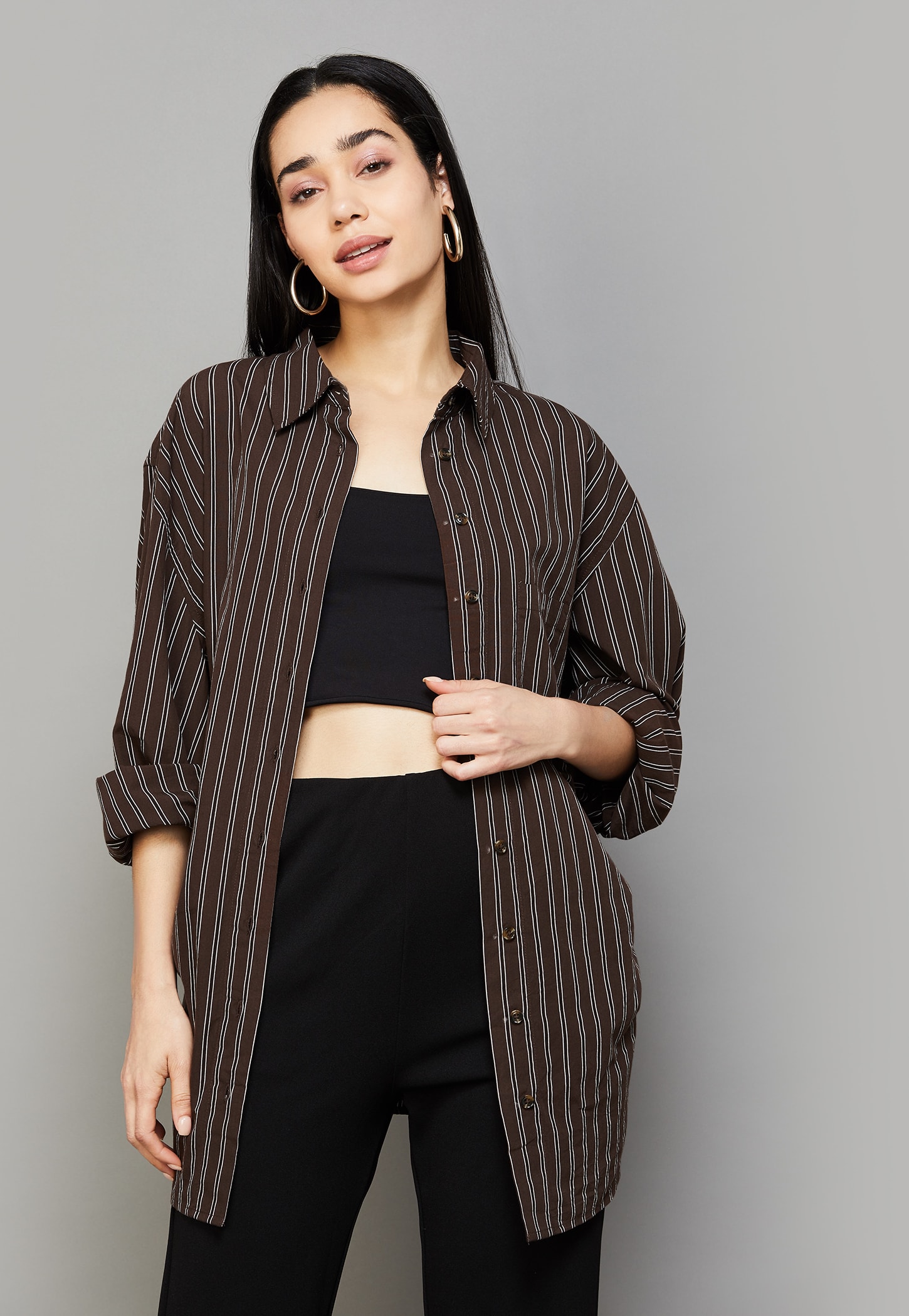 ONLY Striped Drop Shoulder Shirt-picture-14