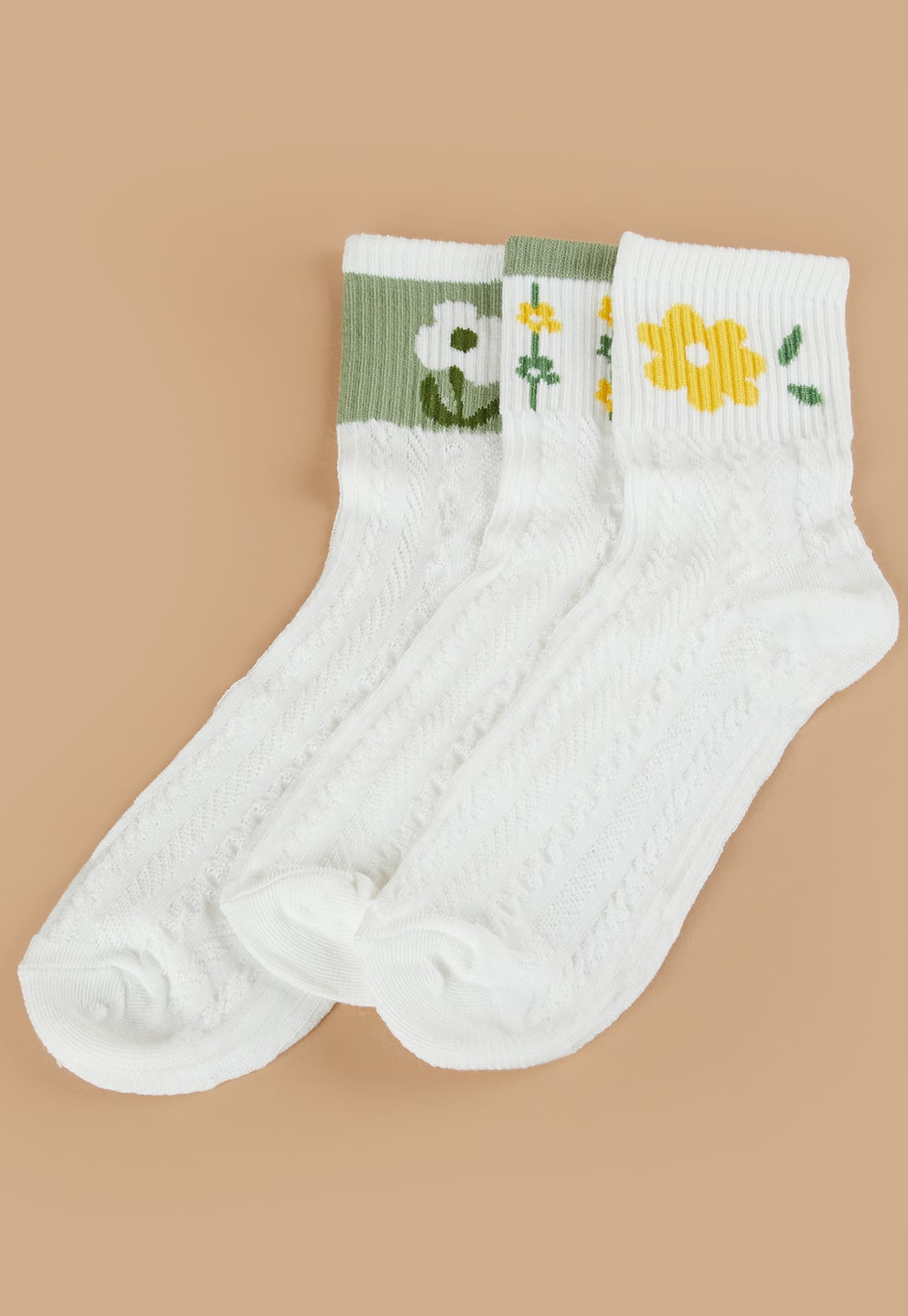 GINGER Patterned Ankle-length Socks - Pack of 3-picture-50