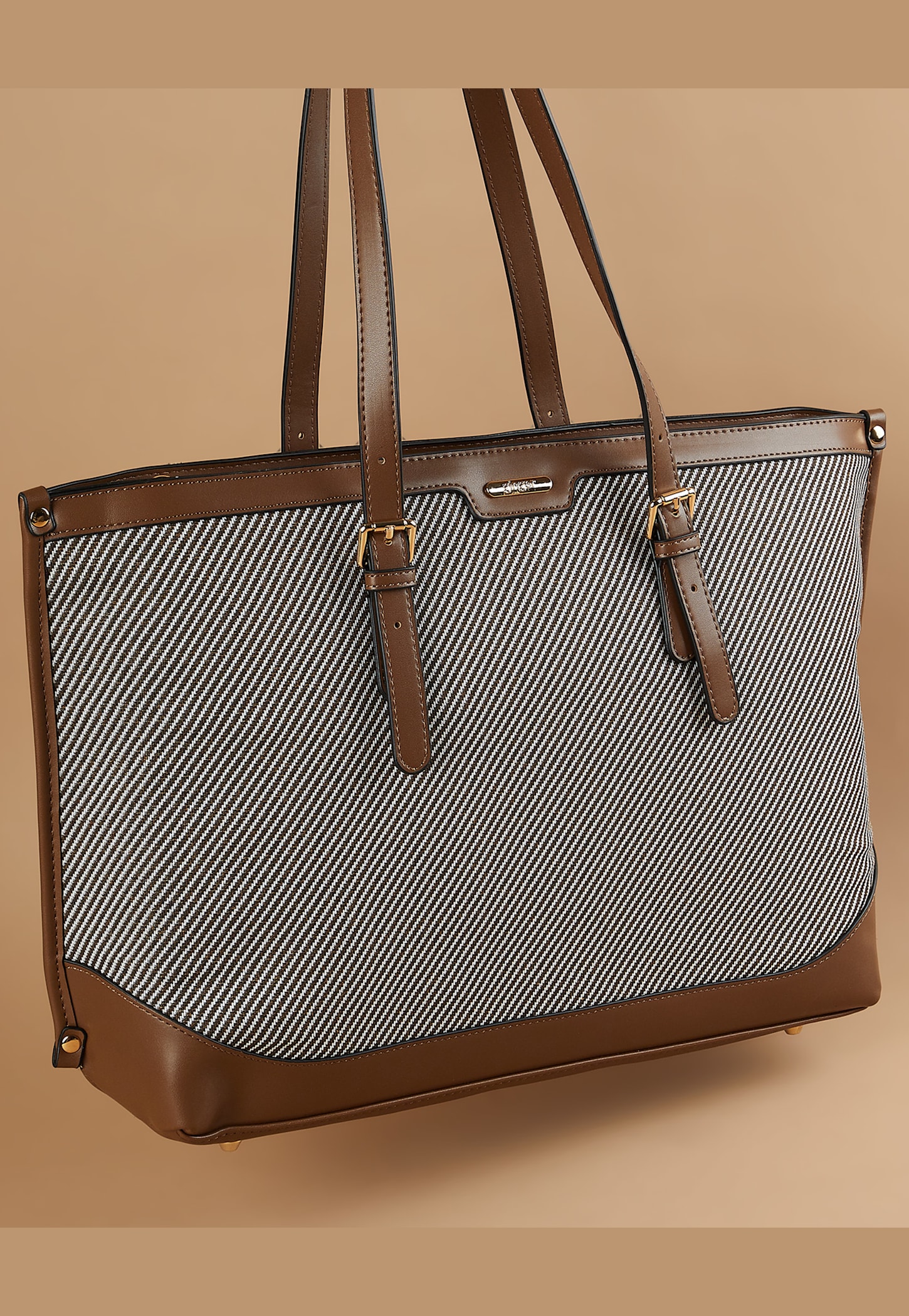 GINGER Striped Patterned Shoulder Bag-picture-14