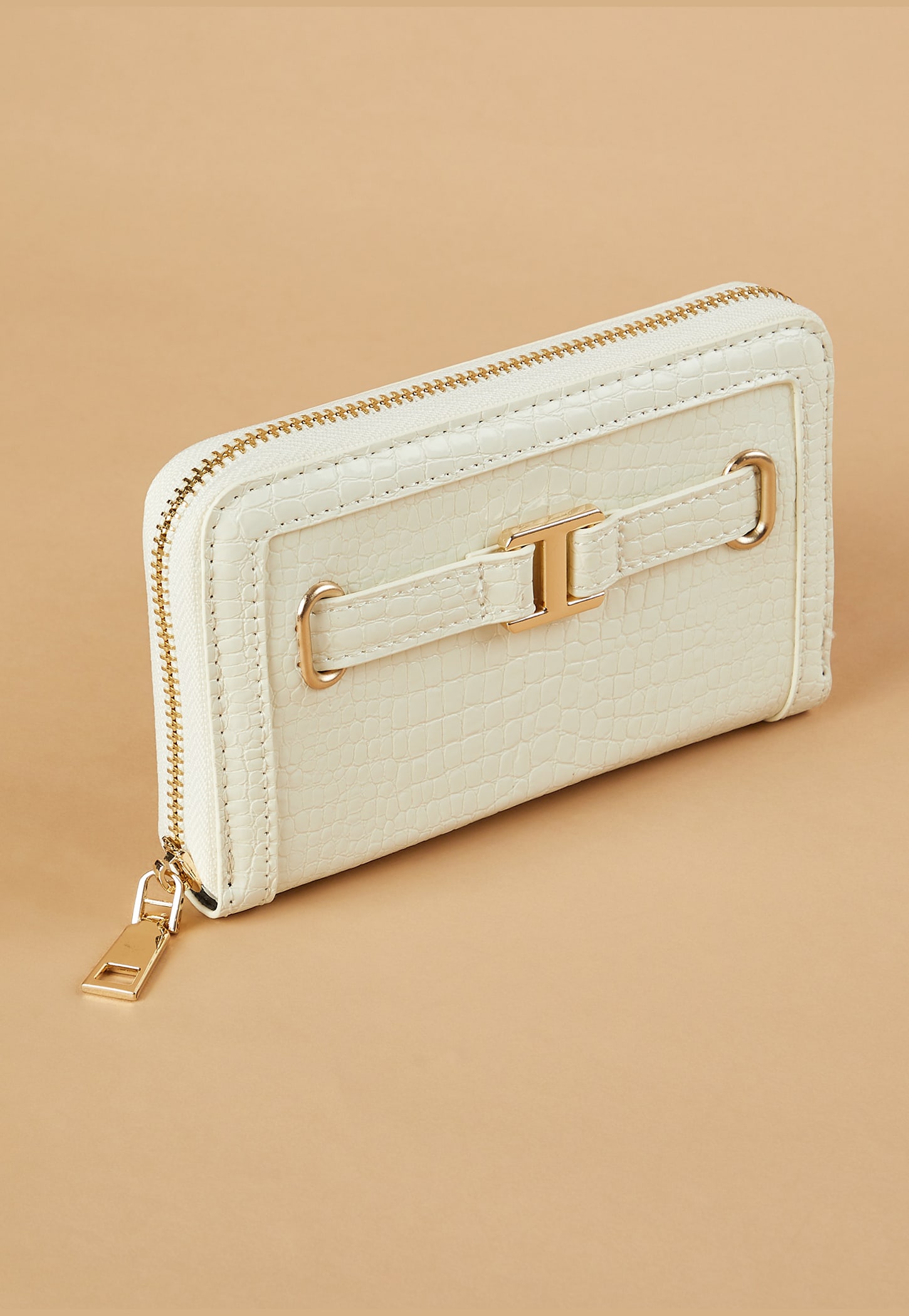 GINGER Croc Embossed Zip-Around Wallet-picture-55