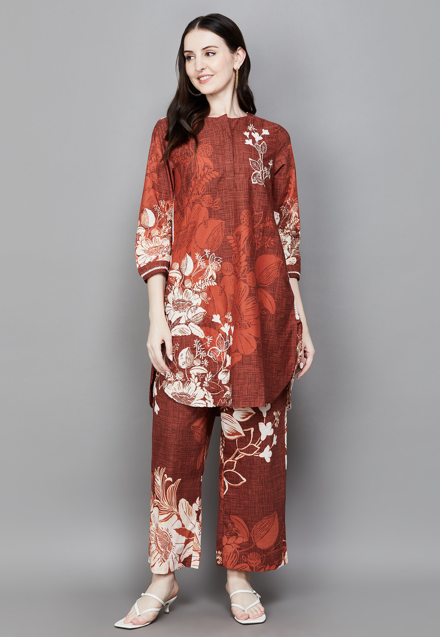 BIBA Floral Print Straight Kurta Set-picture-47