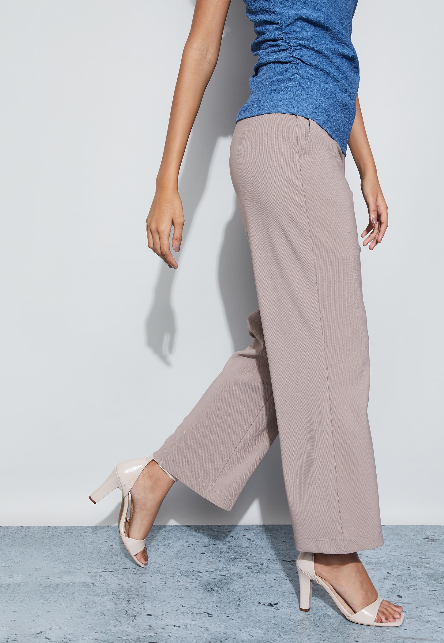 CODE Textured Wide Leg Trousers-picture-23