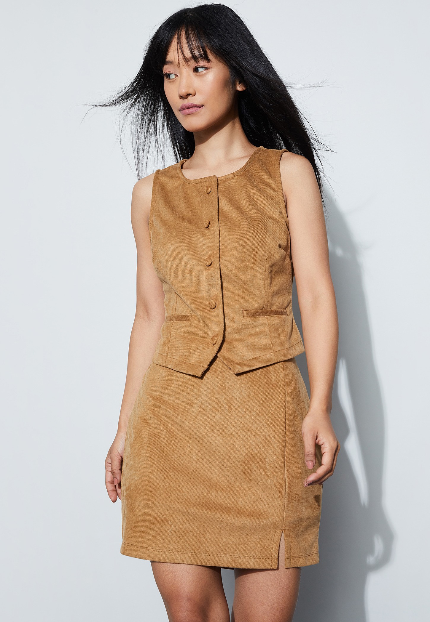GINGER Faux Suede Vest Top-picture-30
