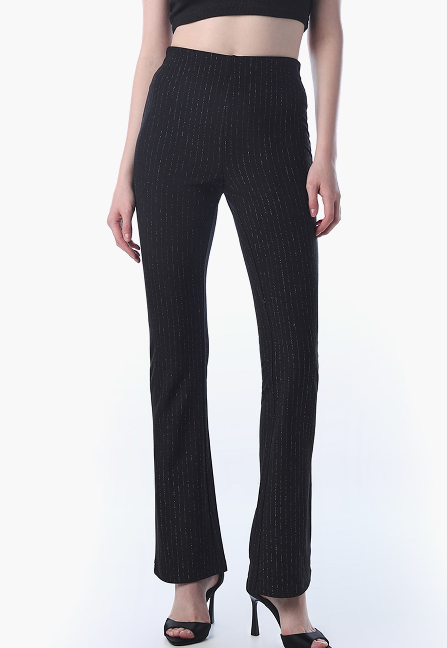 ONLY Striped Flared Fit Trousers-picture-12