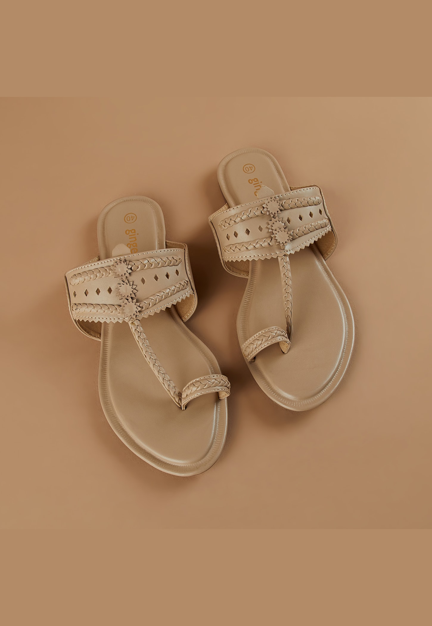 GINGER Braided Kolhapuri Flats-picture-41