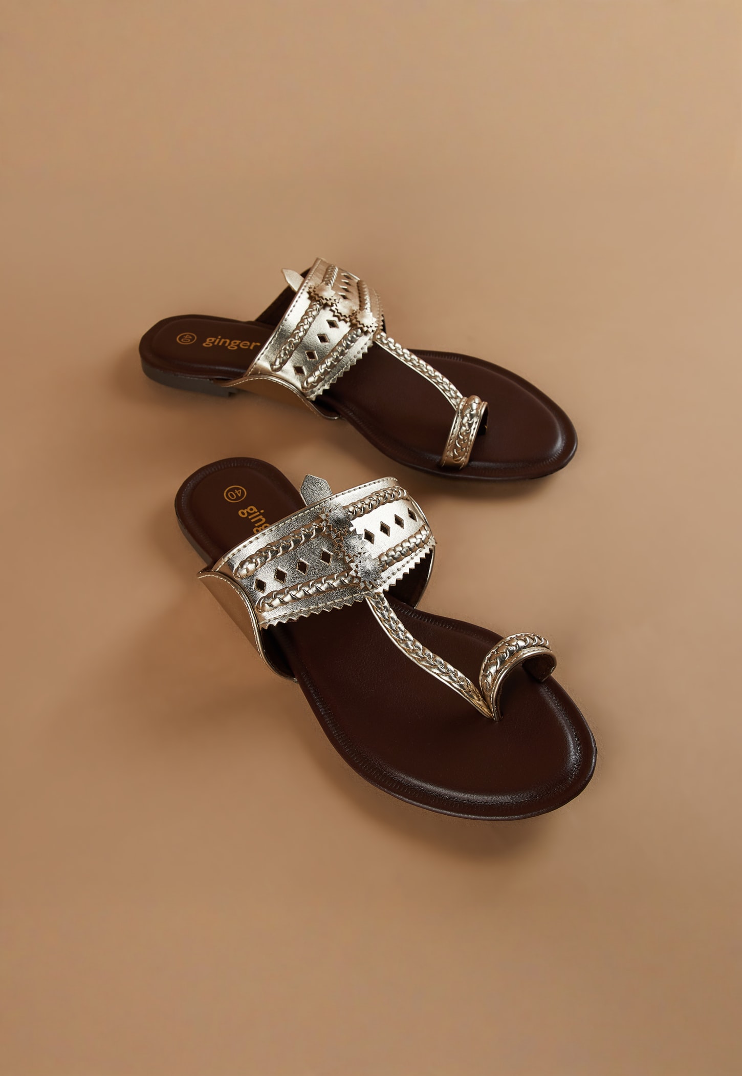 GINGER Braided Kolhapuri Flats-picture-14
