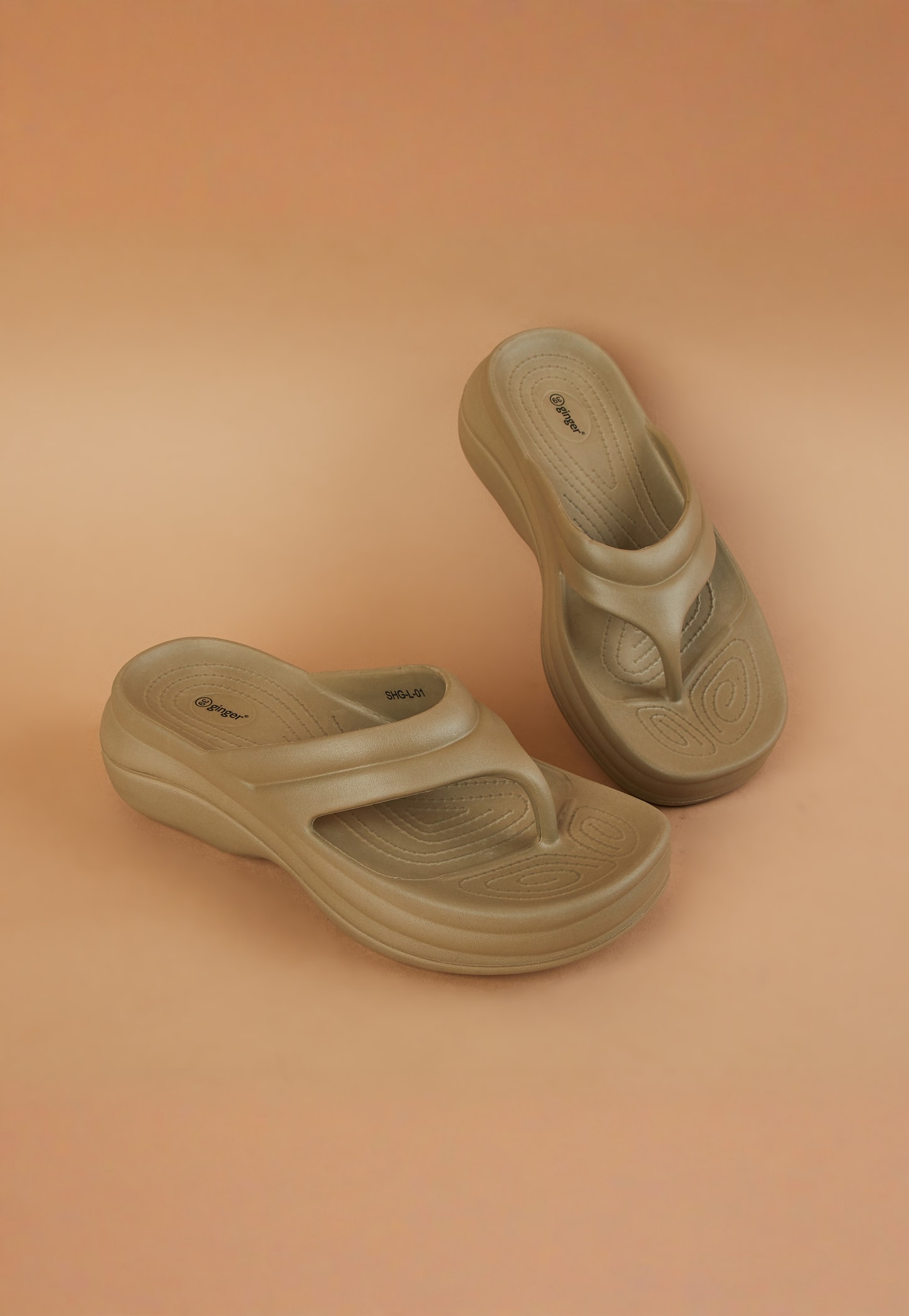 GINGER Textured Platform Flip-Flops-picture-34