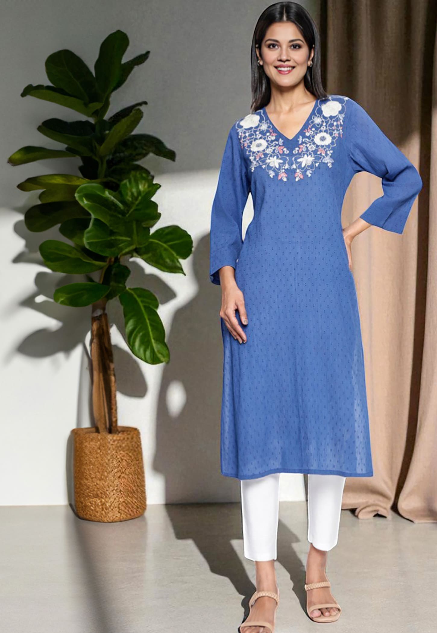 W Embroidered Straight Kurta-picture-30