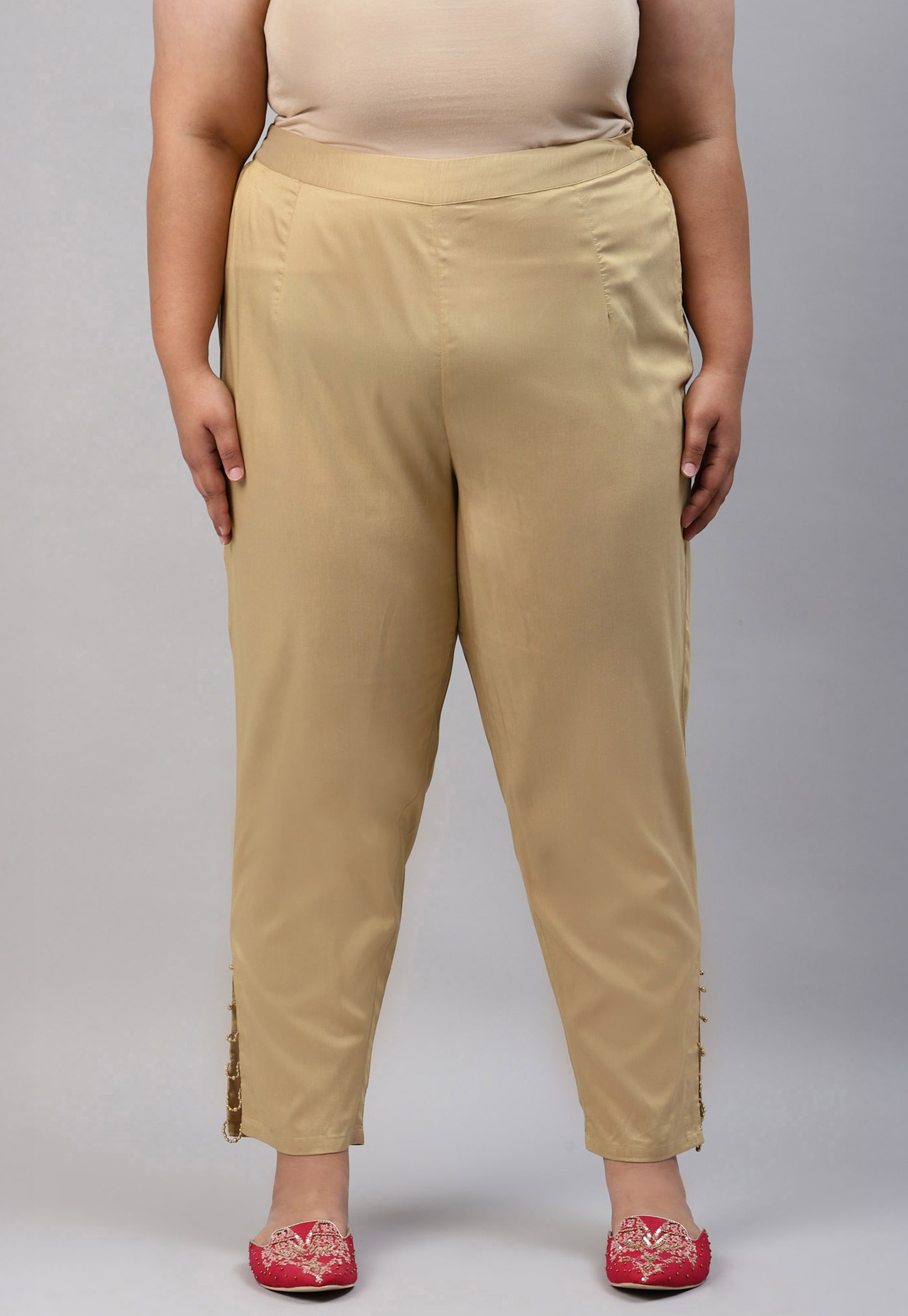 W Solid Straight Pants-picture-15