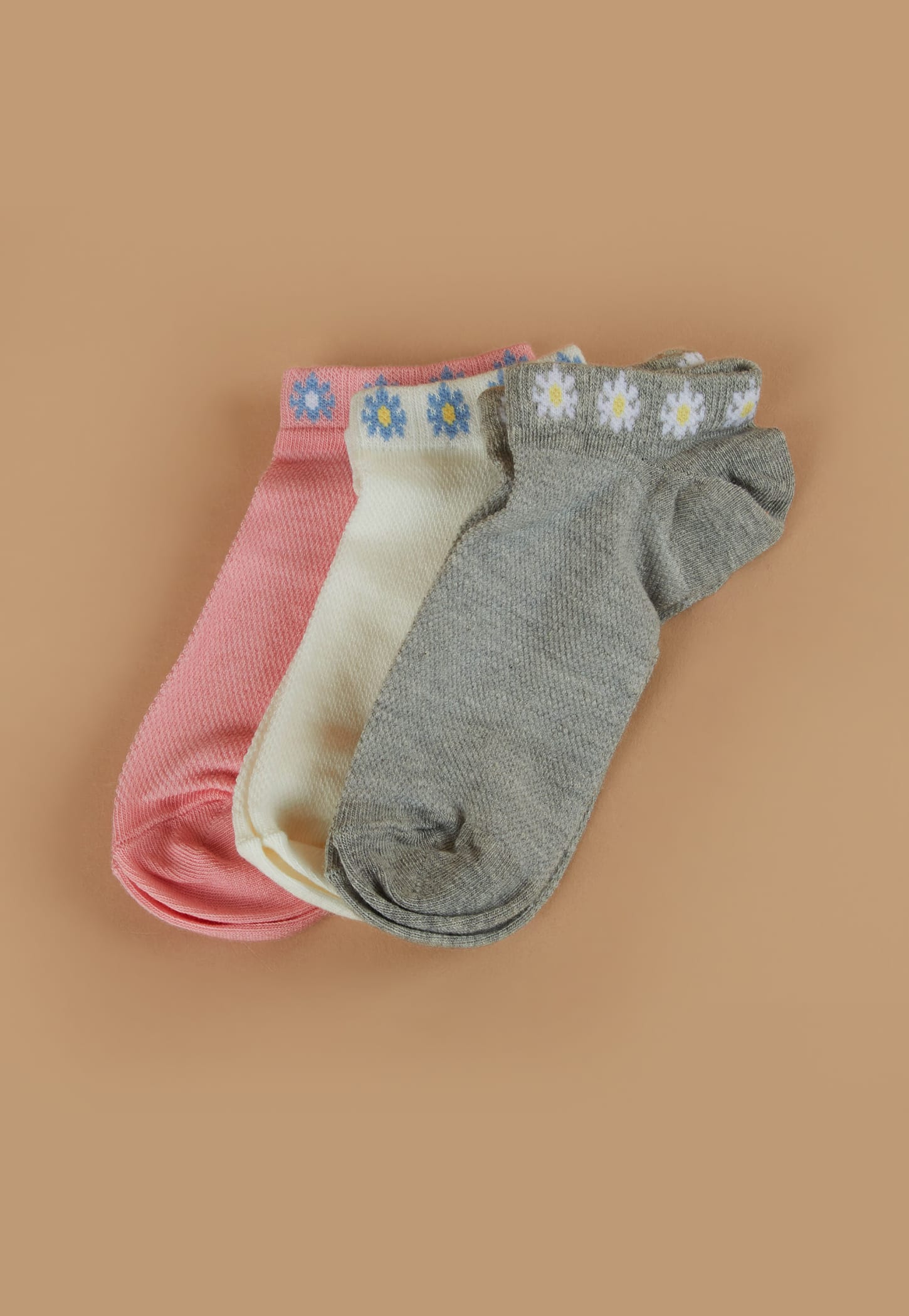 GINGER Patterned No Show Socks - Pack of 3-picture-26