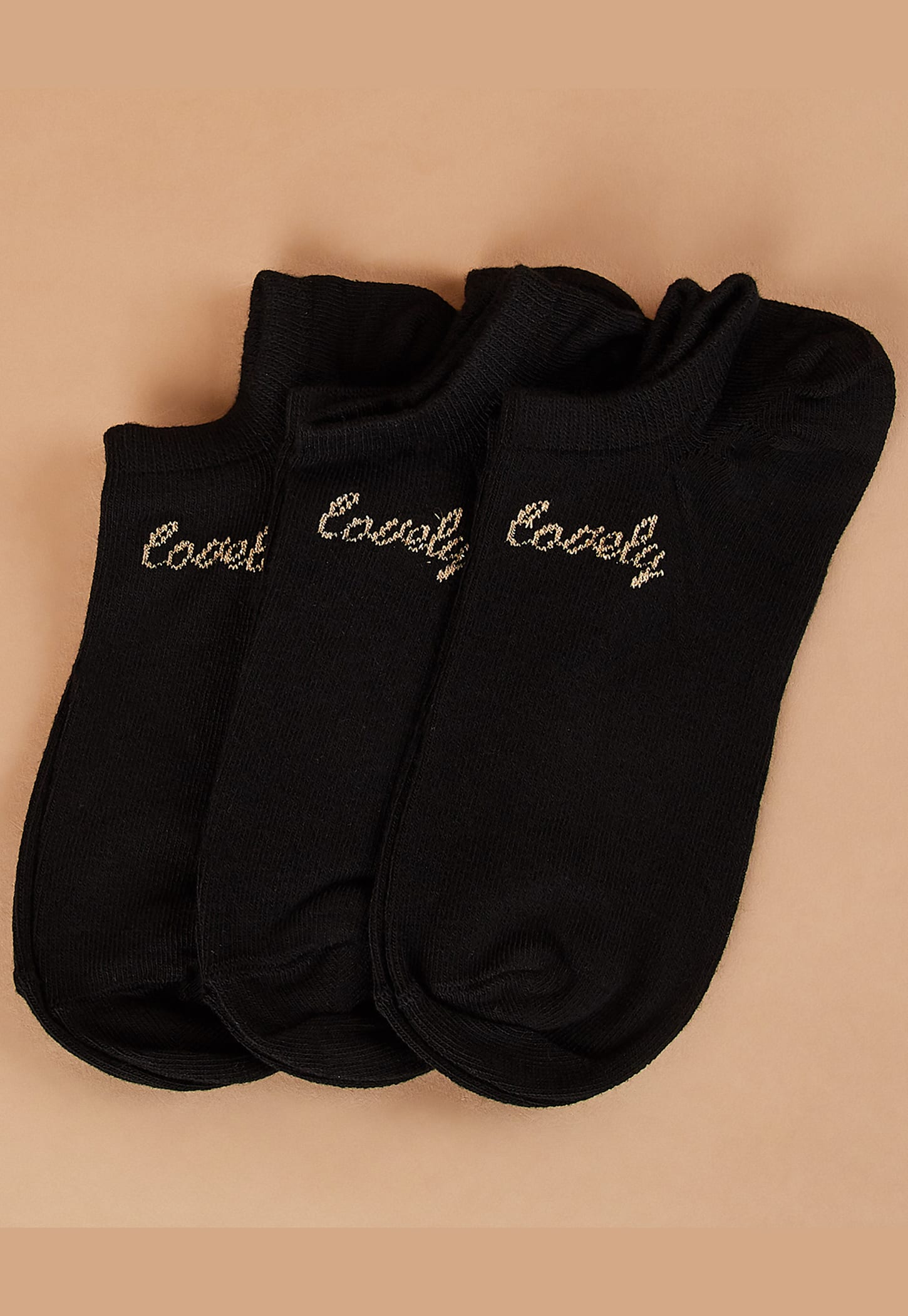 GINGER Embroidered No Show Socks - Pack of 3-picture-13