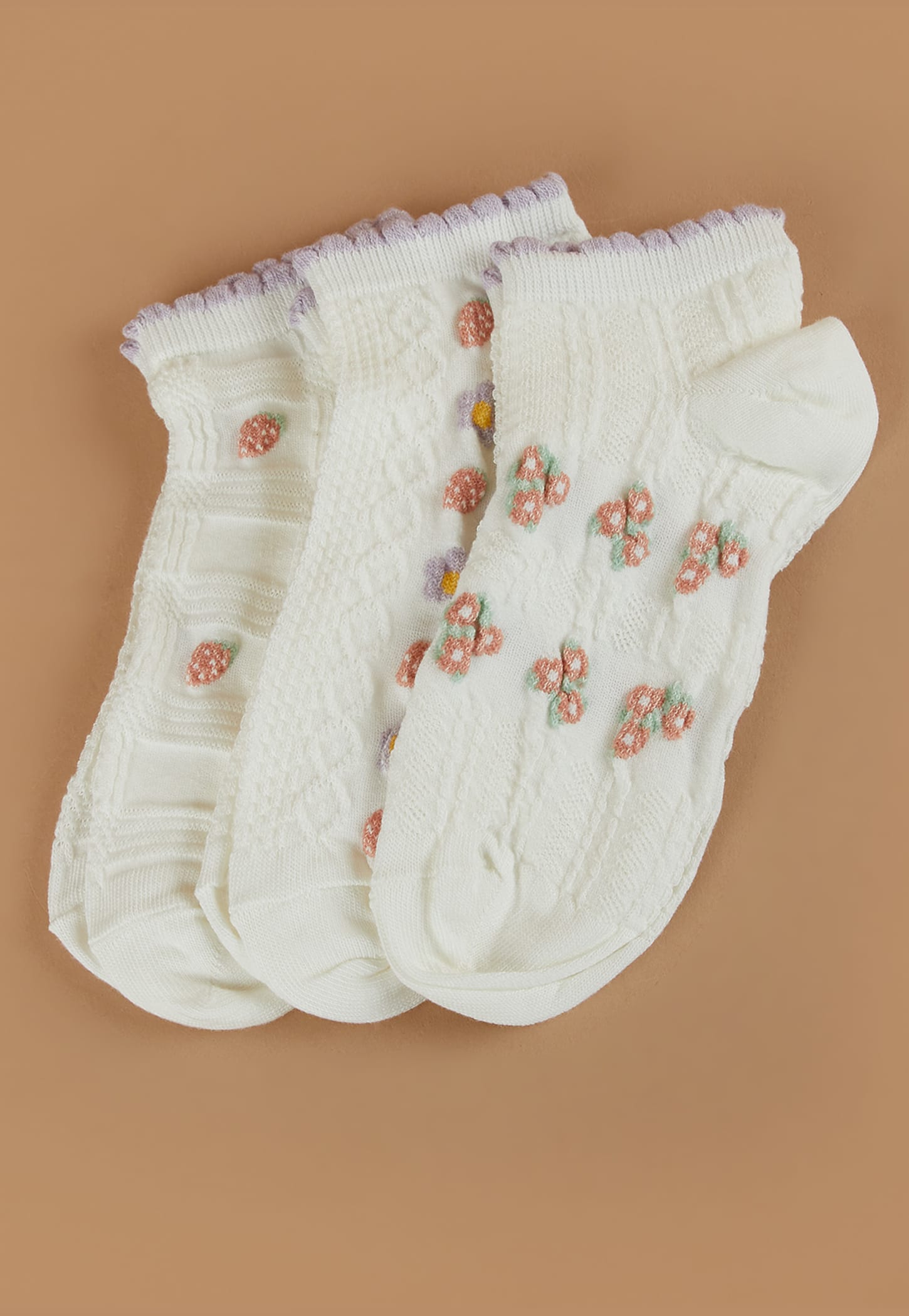 GINGER Knit No Show Socks - Pack of 3-picture-25