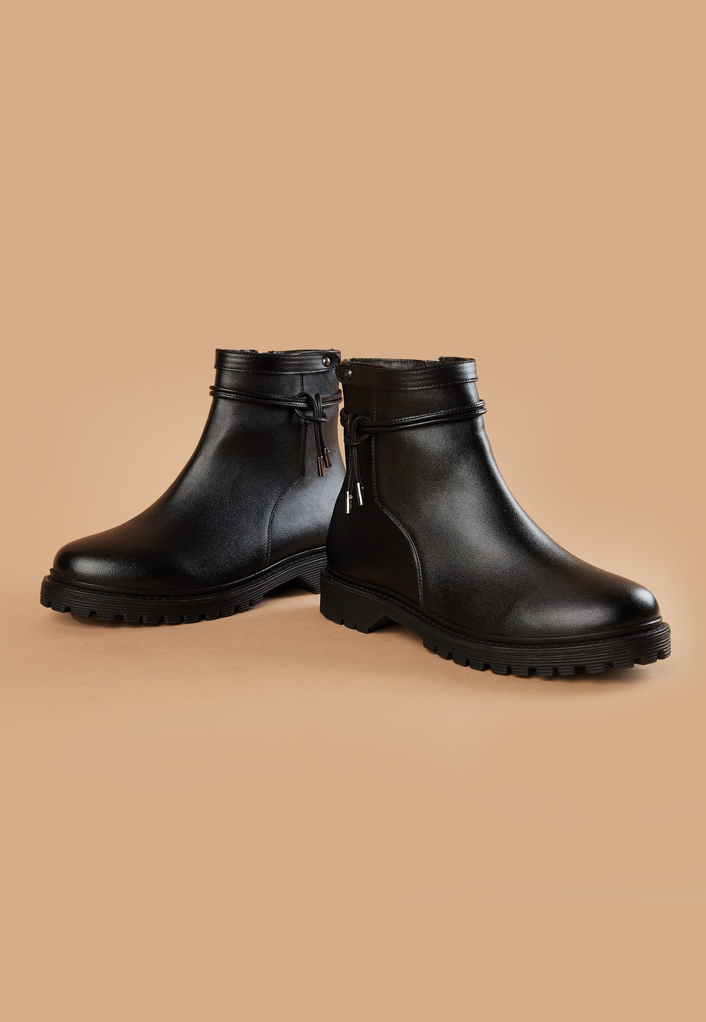 GINGER Ankle Boots with Lace Detail-image-7