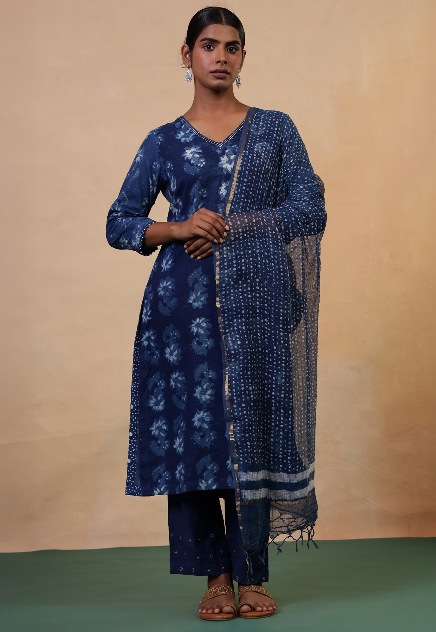 W Printed Dupatta with Tassels-image-28
