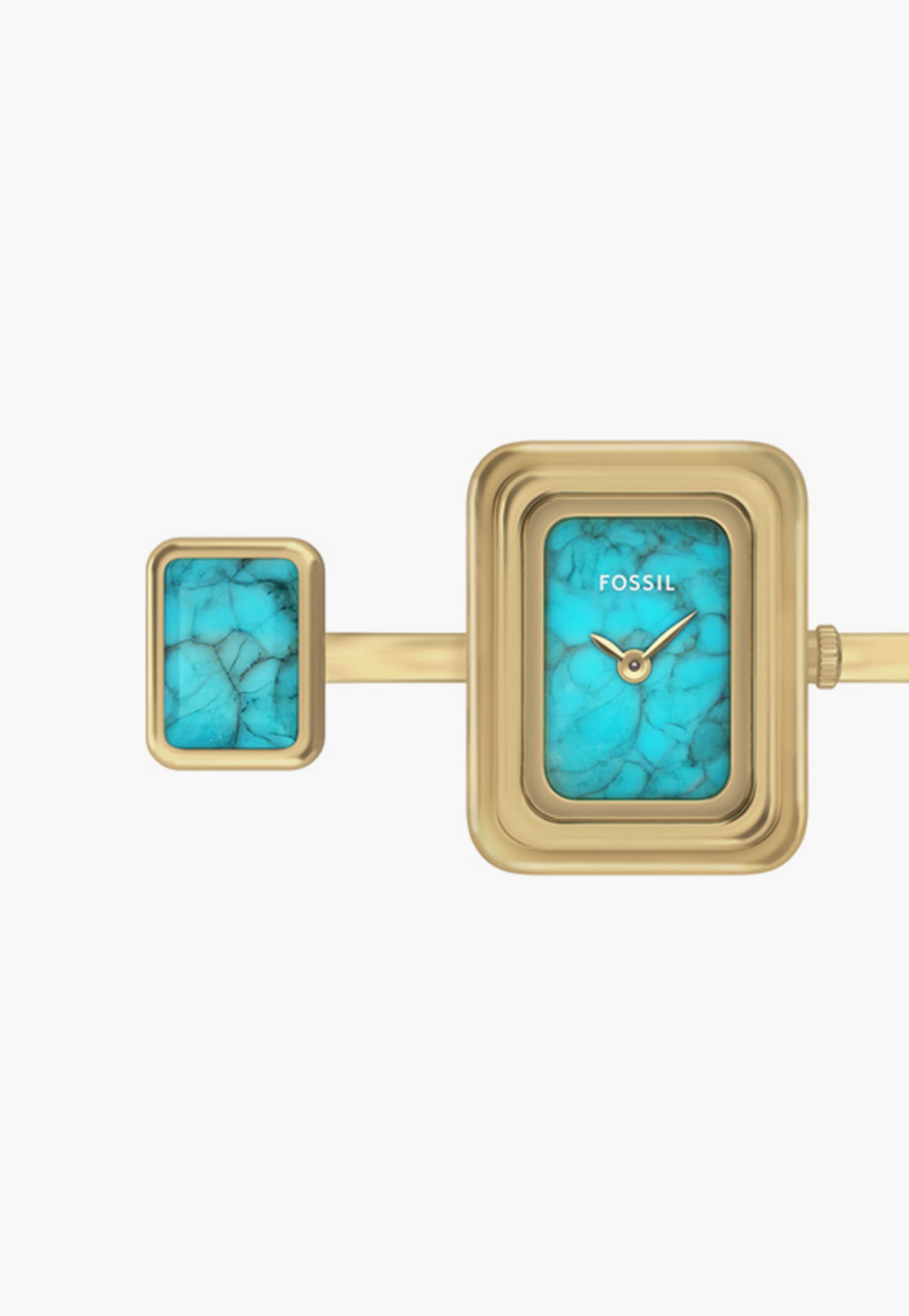 FOSSIL Raquel Turquoise Stone Watch Ring - ES5432-picture-52