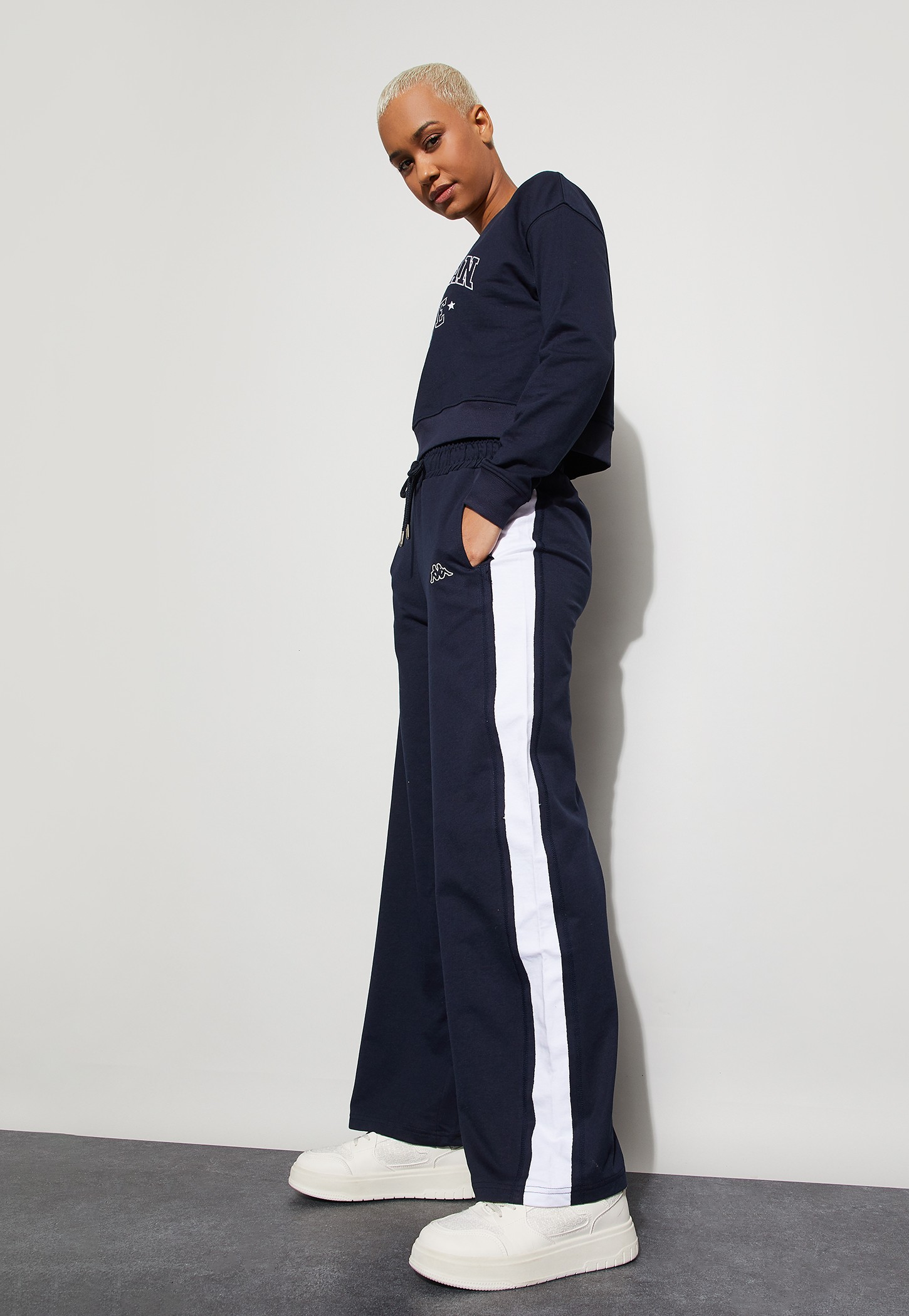 KAPPA Wide Leg Track Pants with Contrast Panels-picture-43