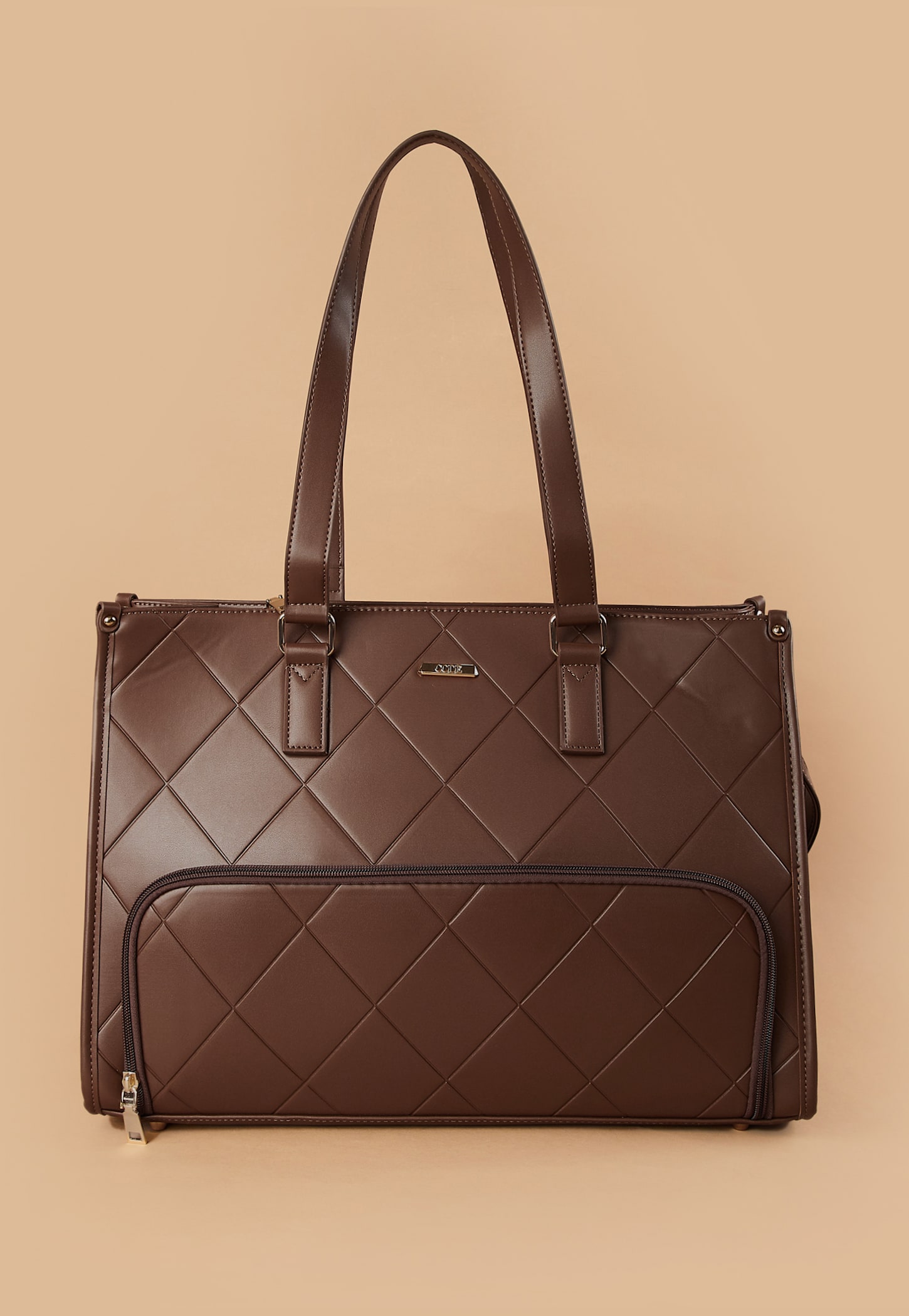 CODE Quilted Laptop Bag with Insulated Pocket-image-44