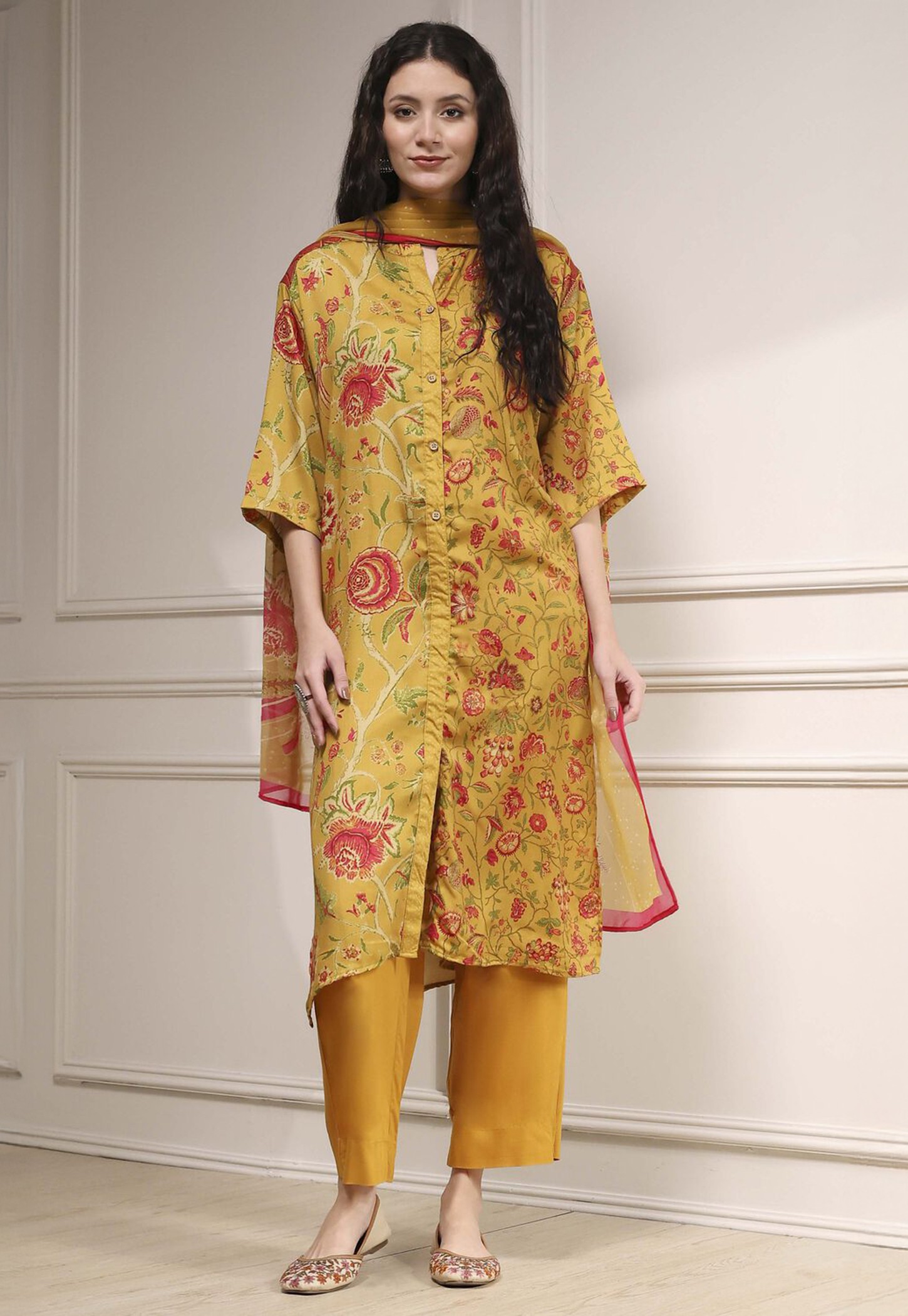 BIBA Floral Print Straight Kurta Set-picture-36