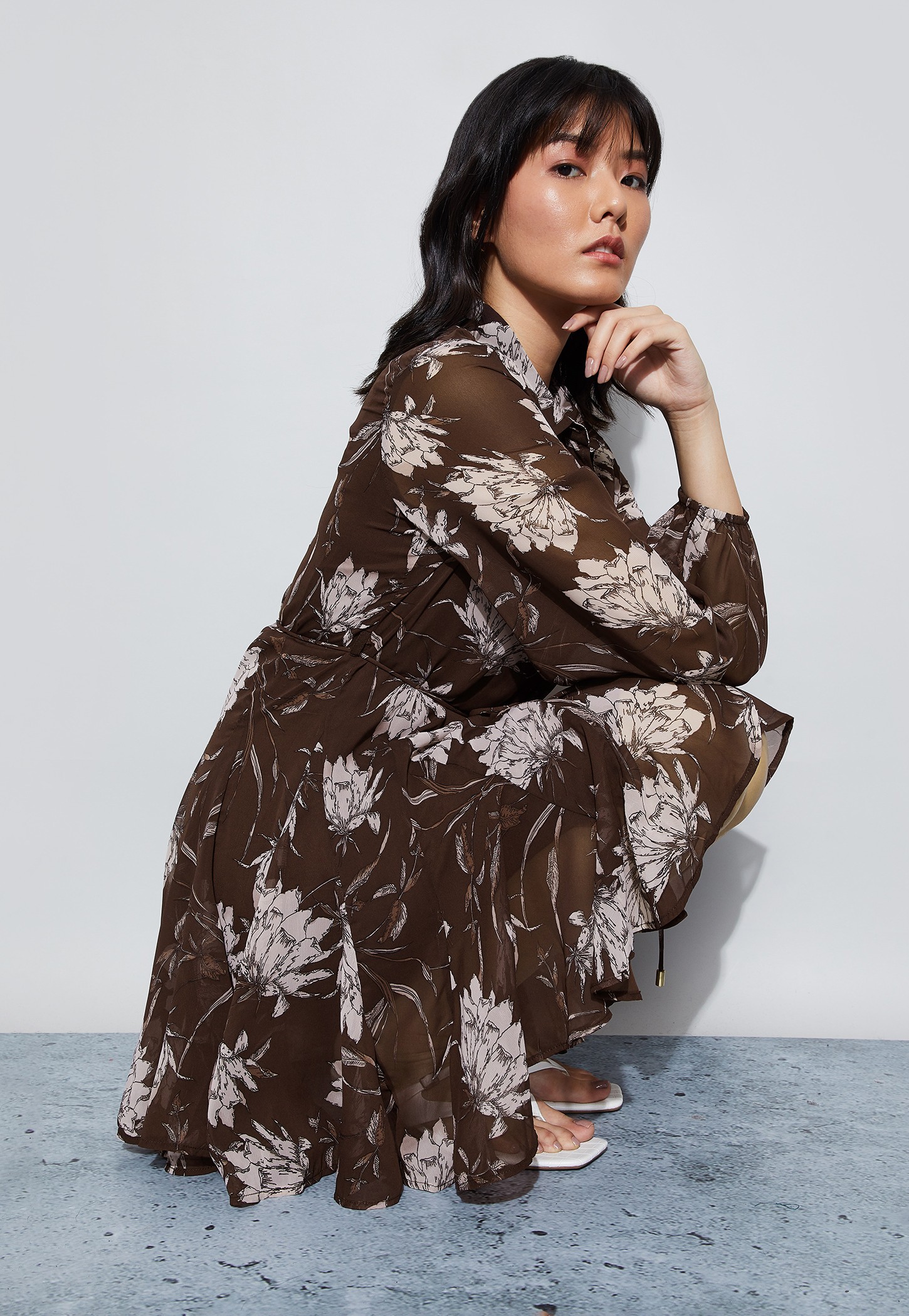 CODE Floral Print Shirt Dress-picture-15