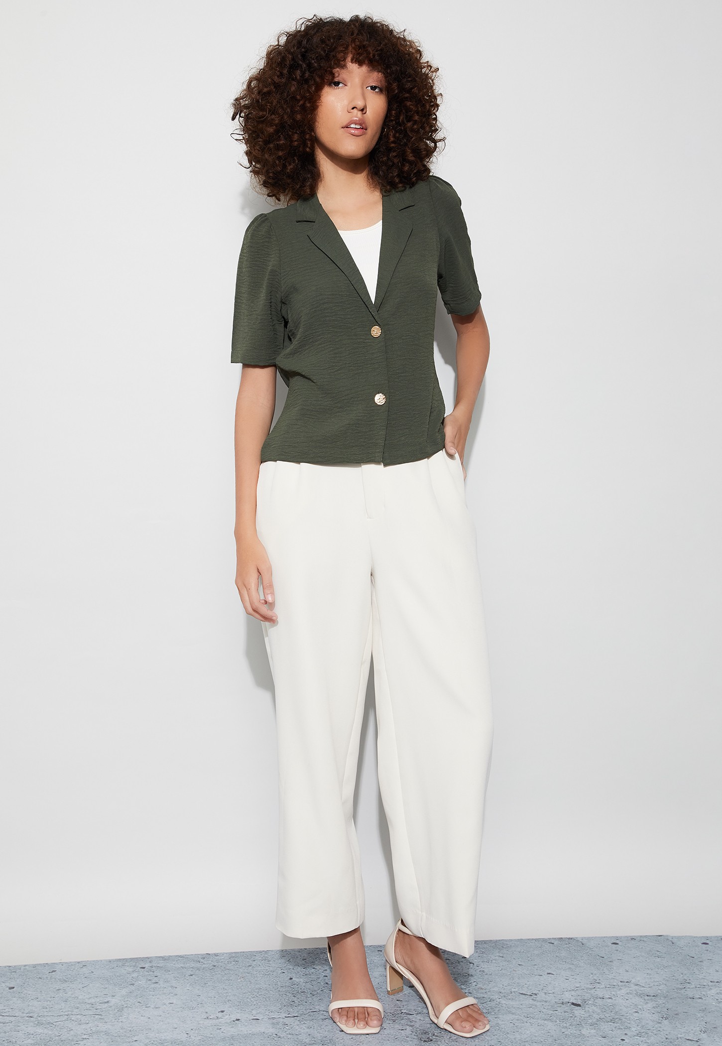 CODE Textured Notched Lapel Jacket-image-8