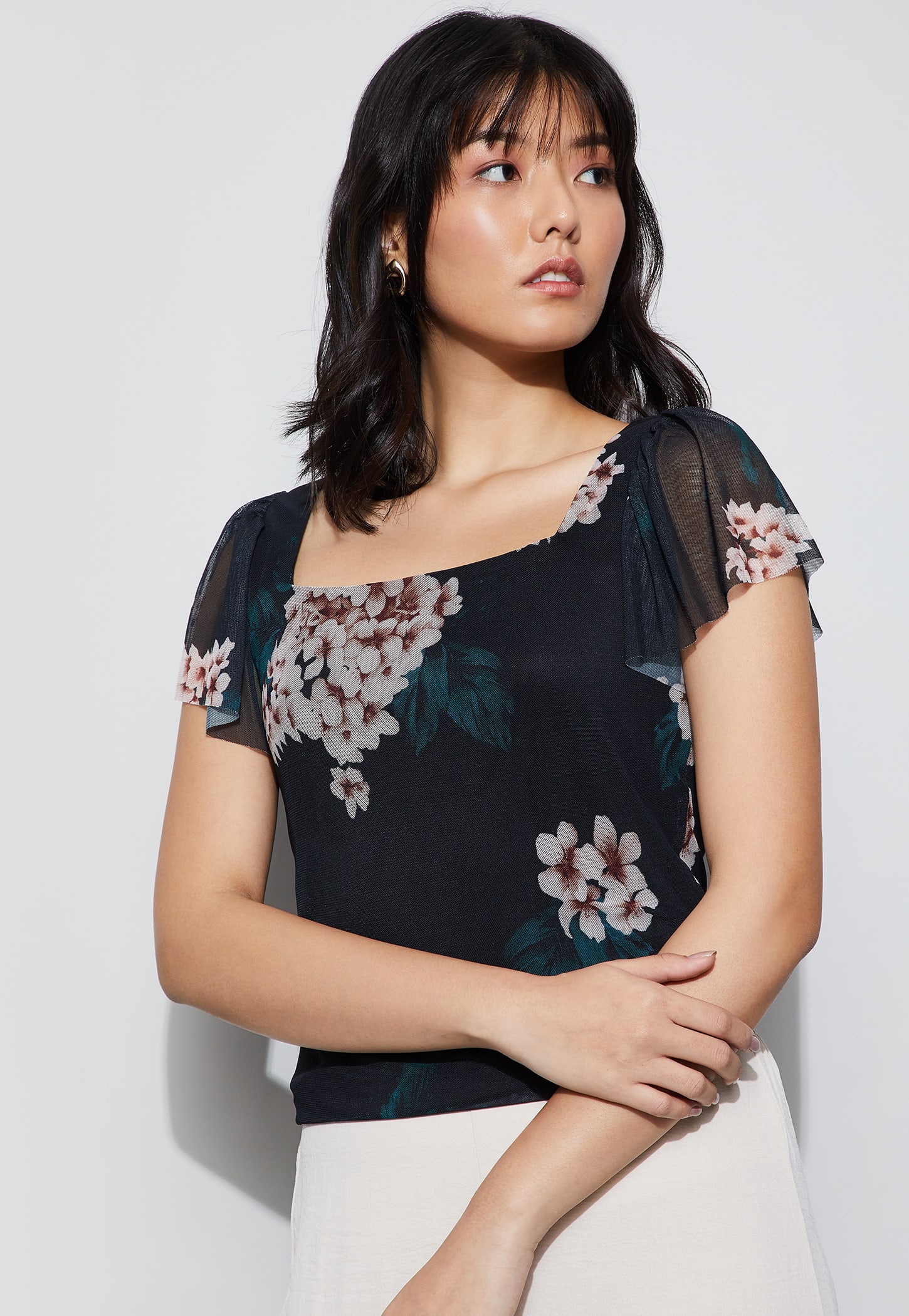 CODE Floral Print Top-picture-33