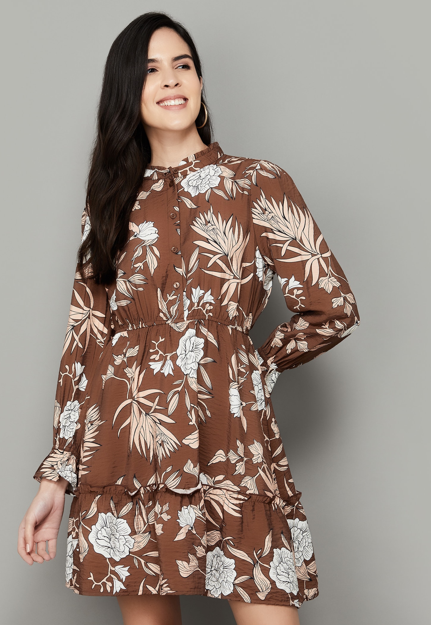 VERO MODA Botanical Print Mini Dress-picture-23