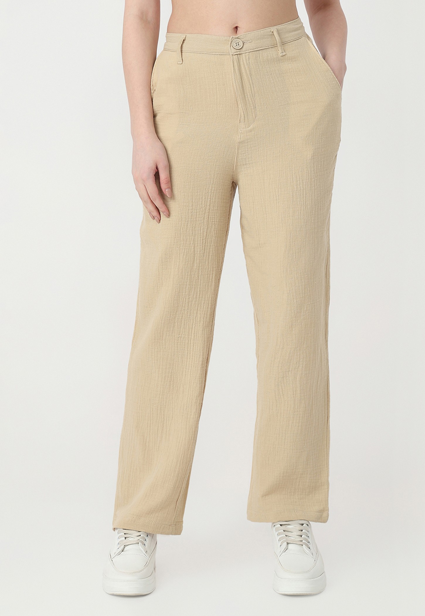 KRAUS Textured Straight Fit Trousers-picture-15