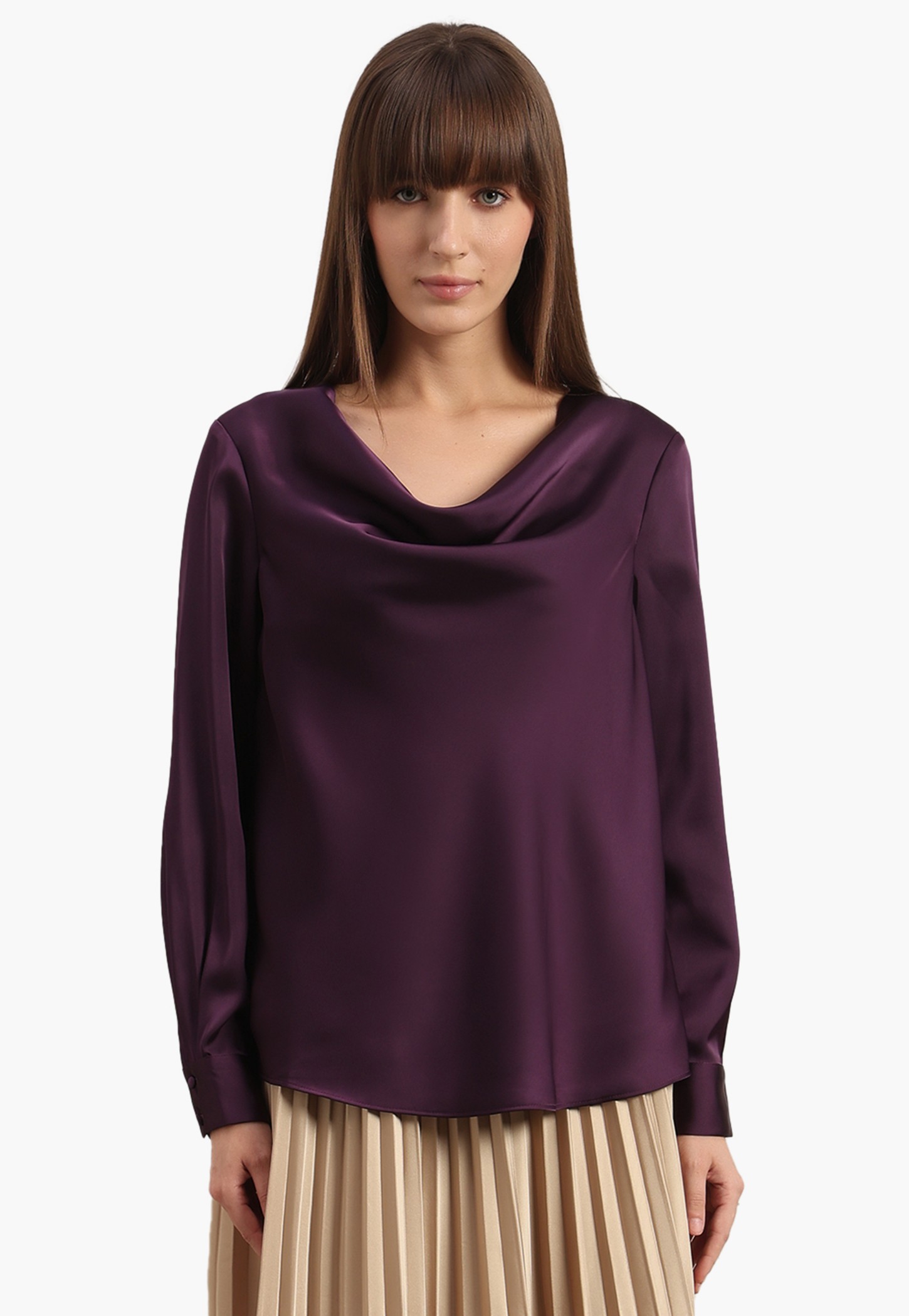 VERO MODA Solid Cowl Neck Top-picture-19